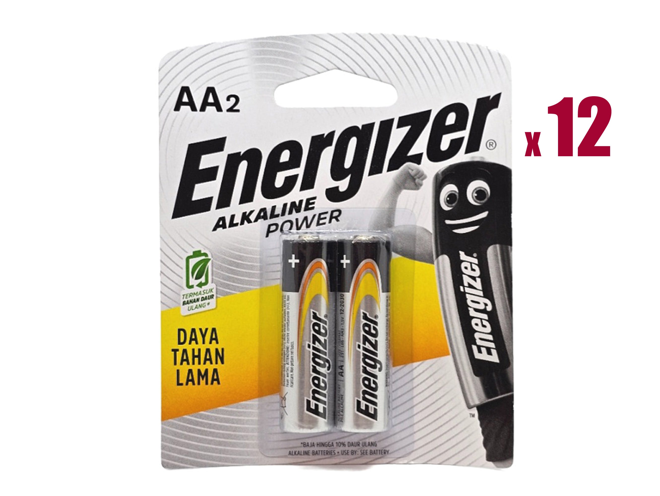 Energizer AA Alkaline Power Batteries - 24 Pack (AA2 x 12)