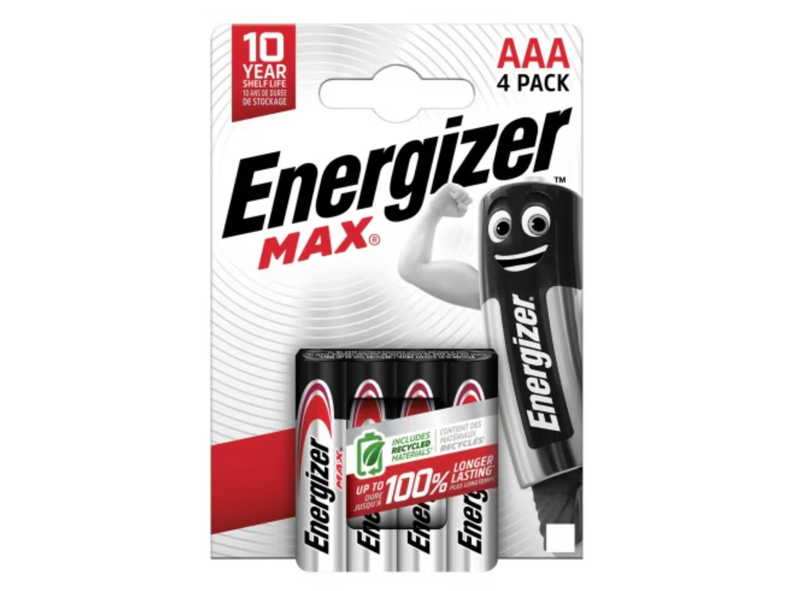 Energizer AAA Max Alkaline Batteries (Pack of 4)