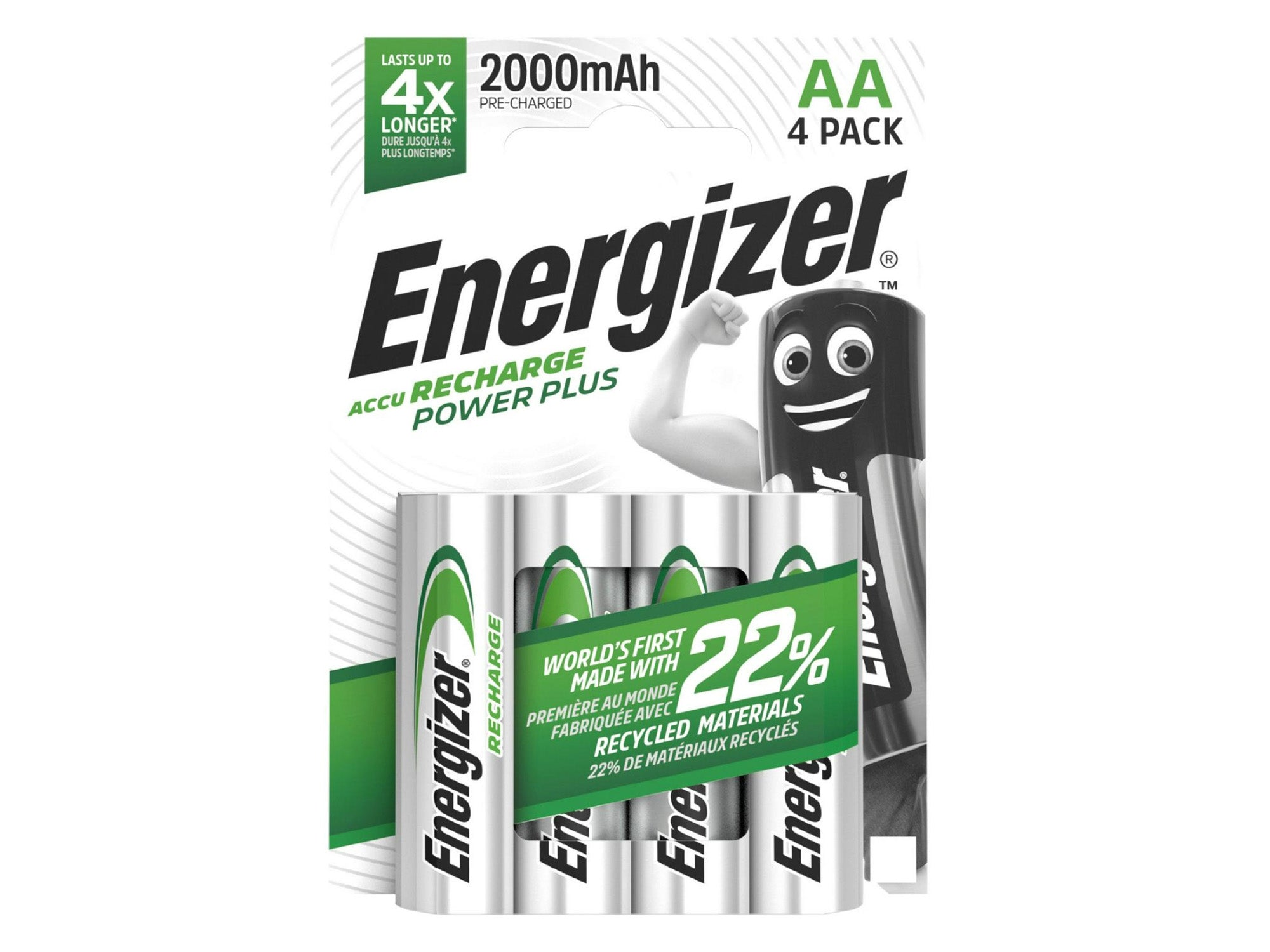 Energizer AA 2000mAh Recharge Power Plus Rechargeable Batteries - 4 Pack