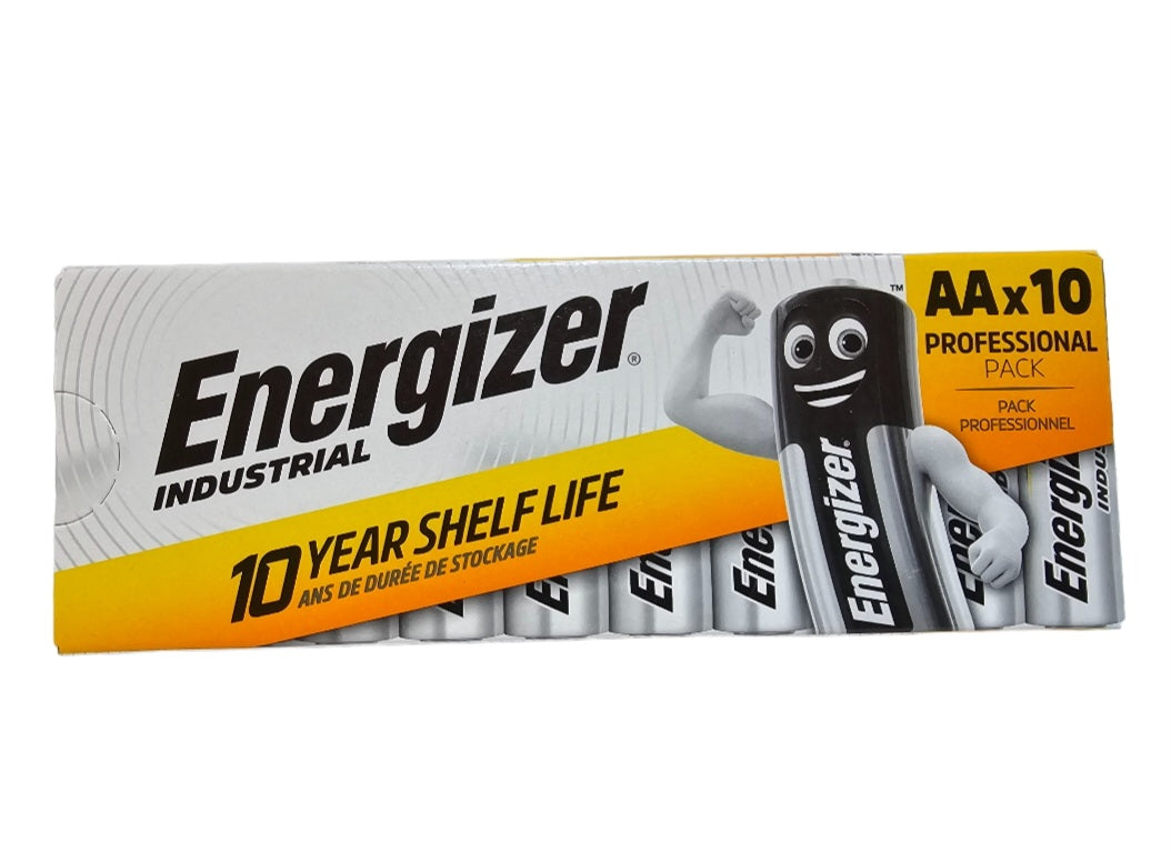 Energizer AA EN91 Industrial Alkaline Batteries - 40 Pack (AA10 x 4), bulk