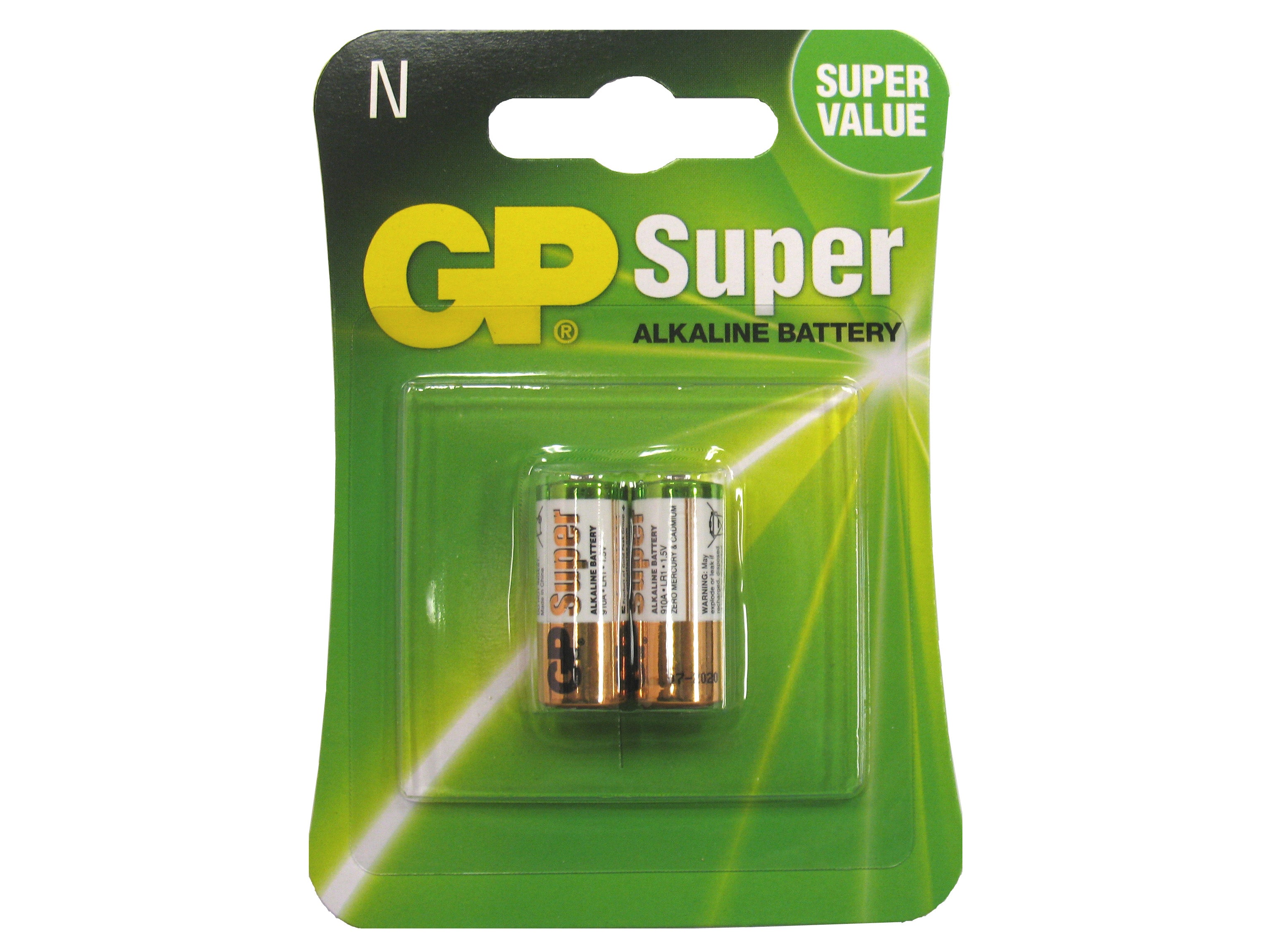 GP 910A (LR1, N Size) 1.5V alkaline batteries - 10 Pack (B2 x 5)