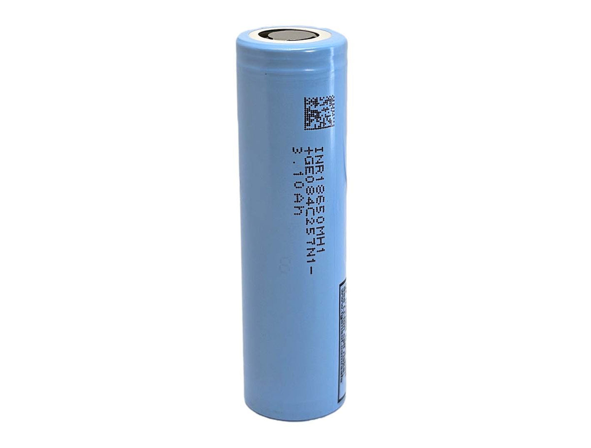 LG INR18650MH1 3200mAh 3.7V 10A 18650 Rechargeable Lithium-Ion Battery (Flat Top, Unprotected)