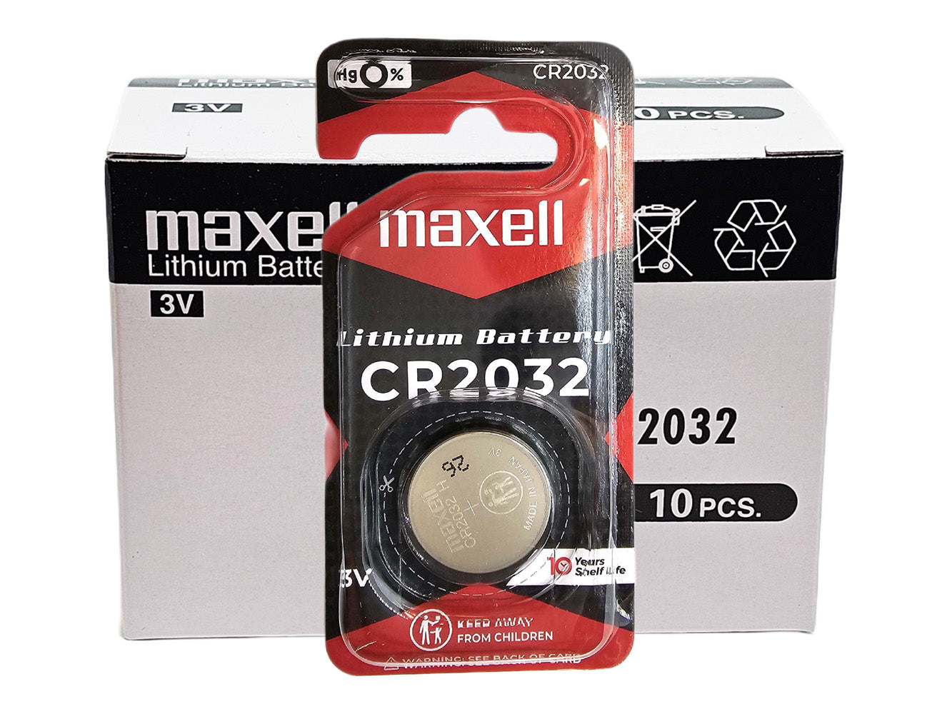 Maxell CR2032H (CR2032 High Capacity) 3V Battery - 10 Pack (B1 x 10)