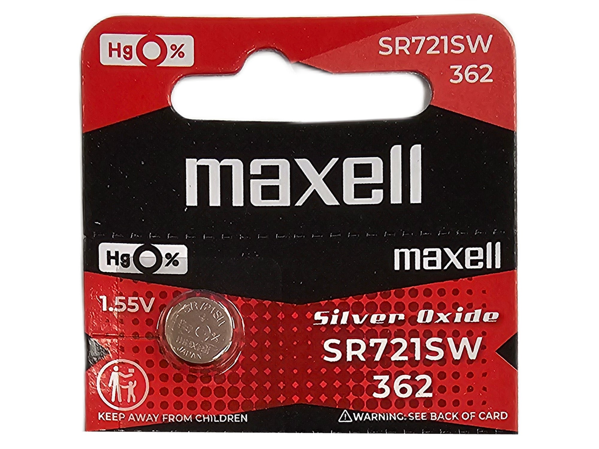 Maxell SR721SW (362) Silver Oxide - 5 Watch Batteries (B5 x 1)