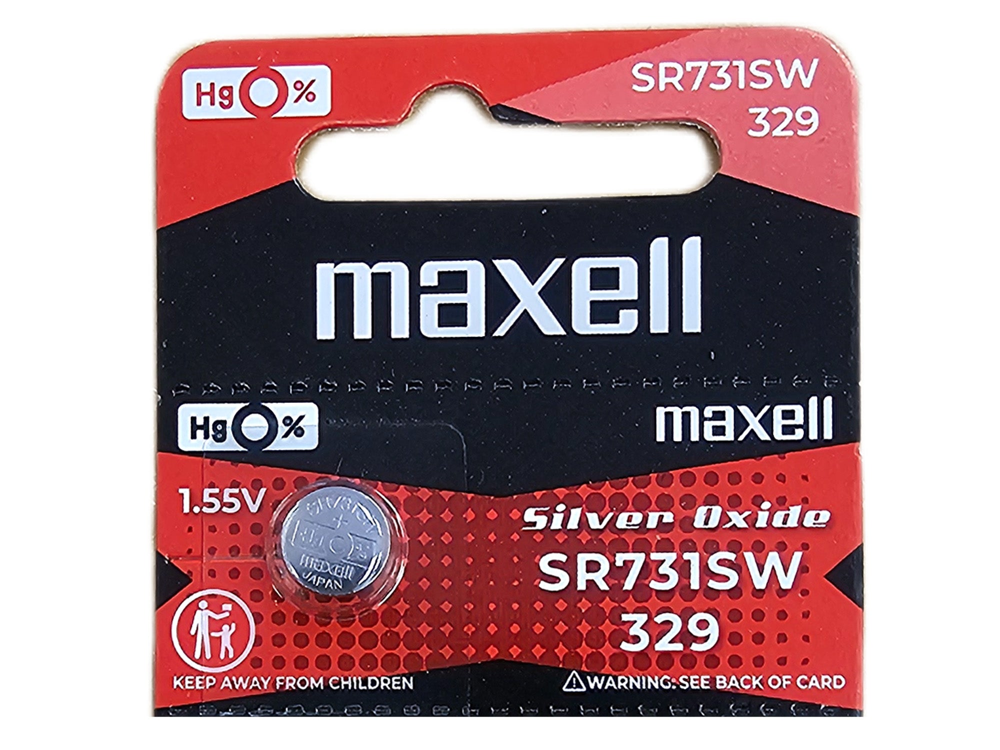 Maxell SR731SW (329) silver oxide watch batteries - 10 Pack (B5 x 2)