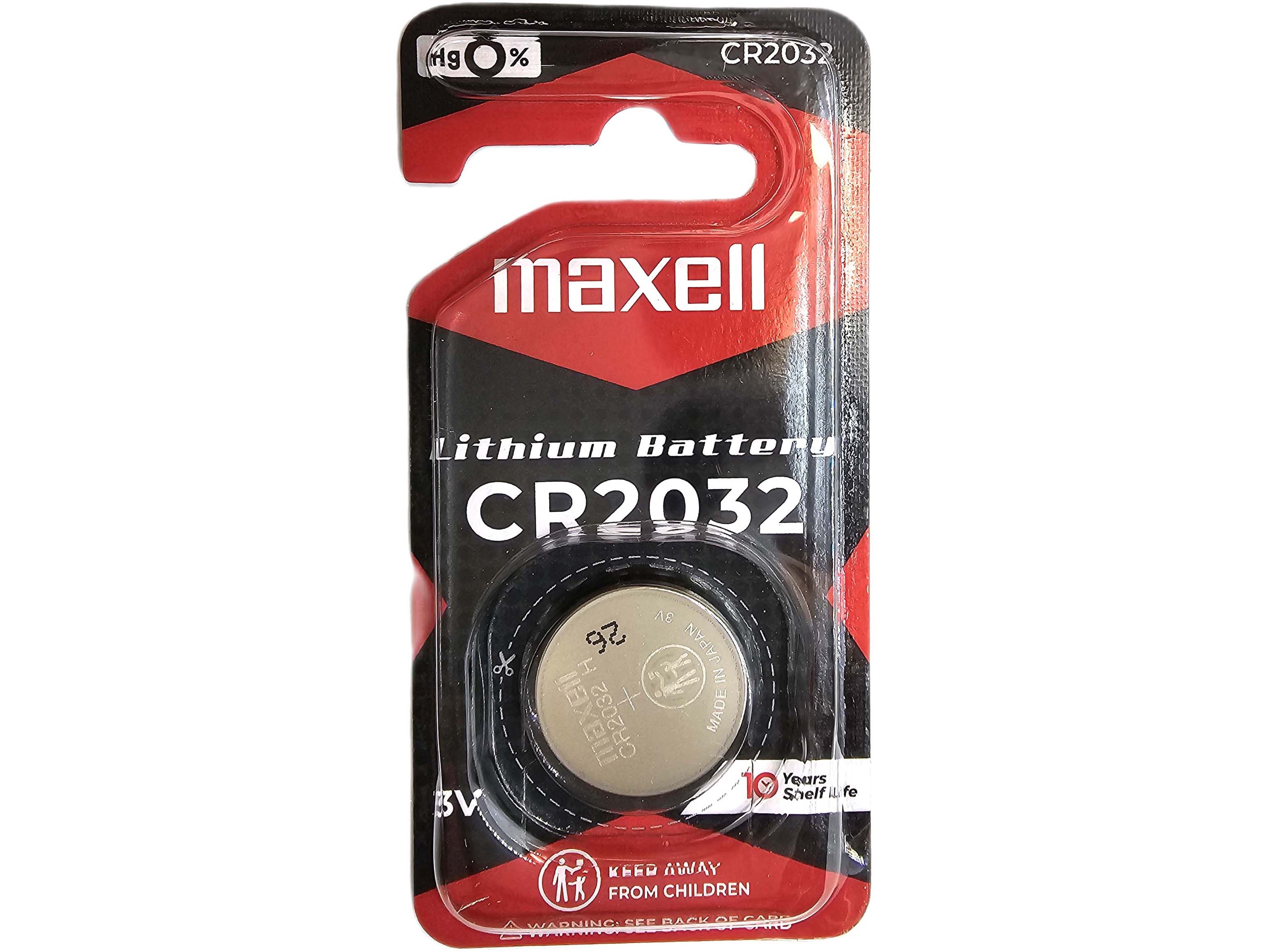 Maxell CR2032H (CR2032 High Capacity) 3V Lithium Coin Battery - 1 Pack