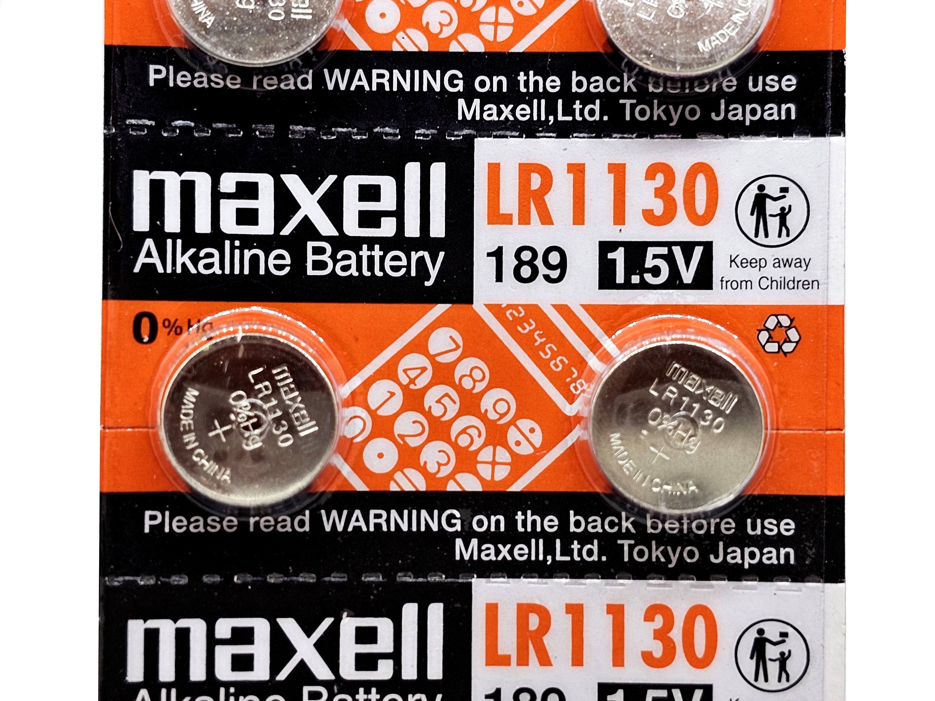 Maxell LR1130 (AG10, 189) 1.5V Alkaline - 4 batteries