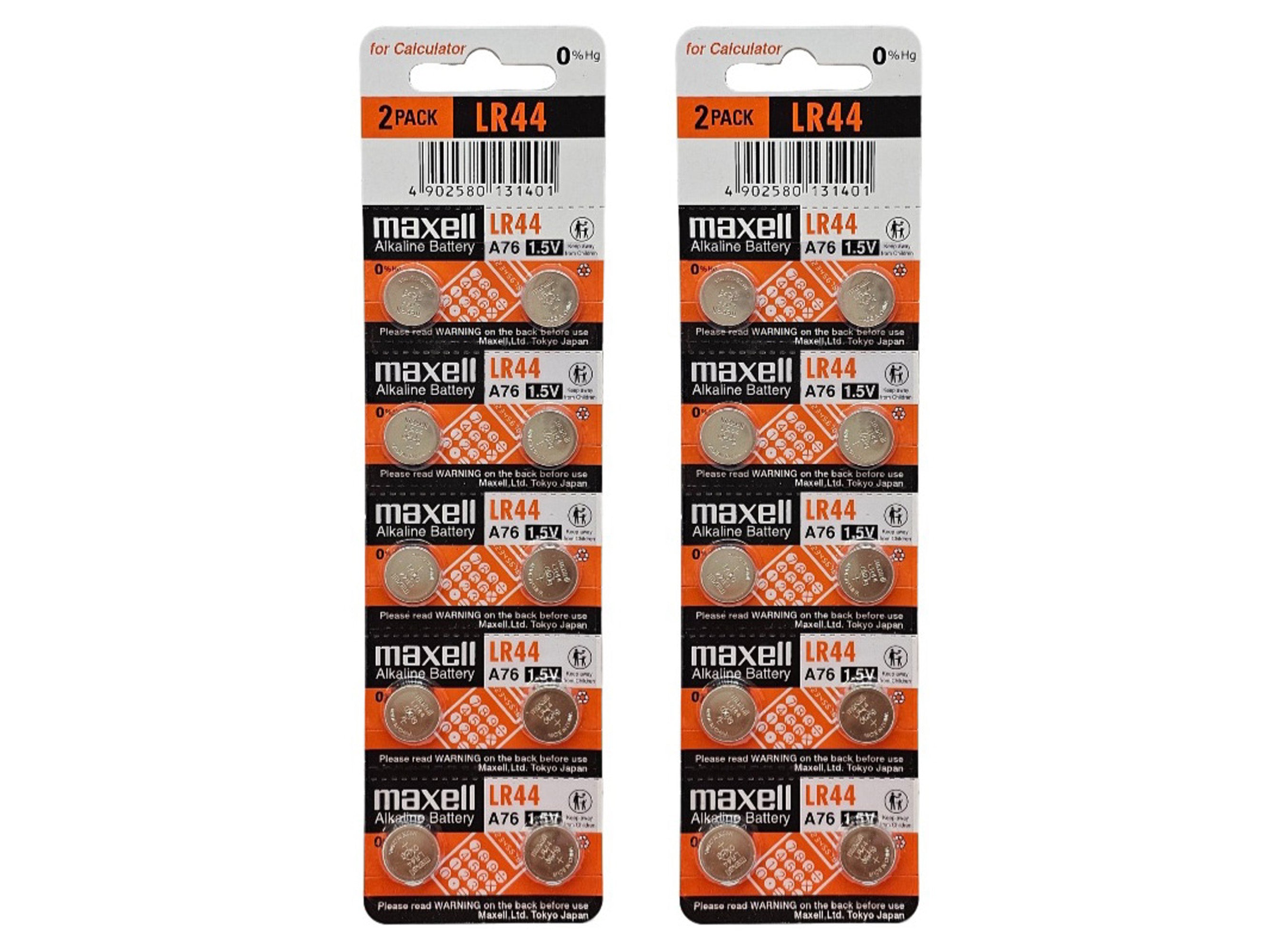 Maxell LR44 (A76, AG13) 1.5V Alkaline battery (B10 pack)