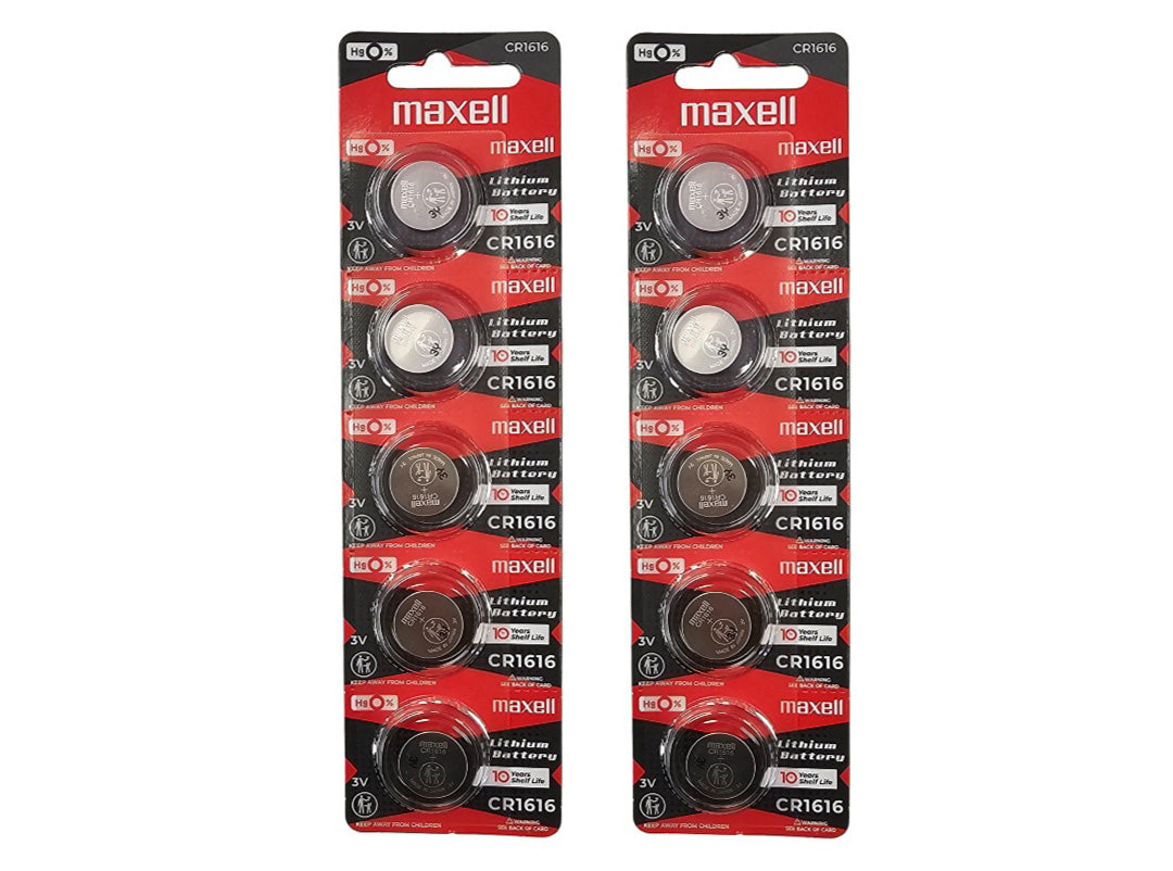 Maxell CR1616 Lithium 3V - 10 batteries (B5 x 2)