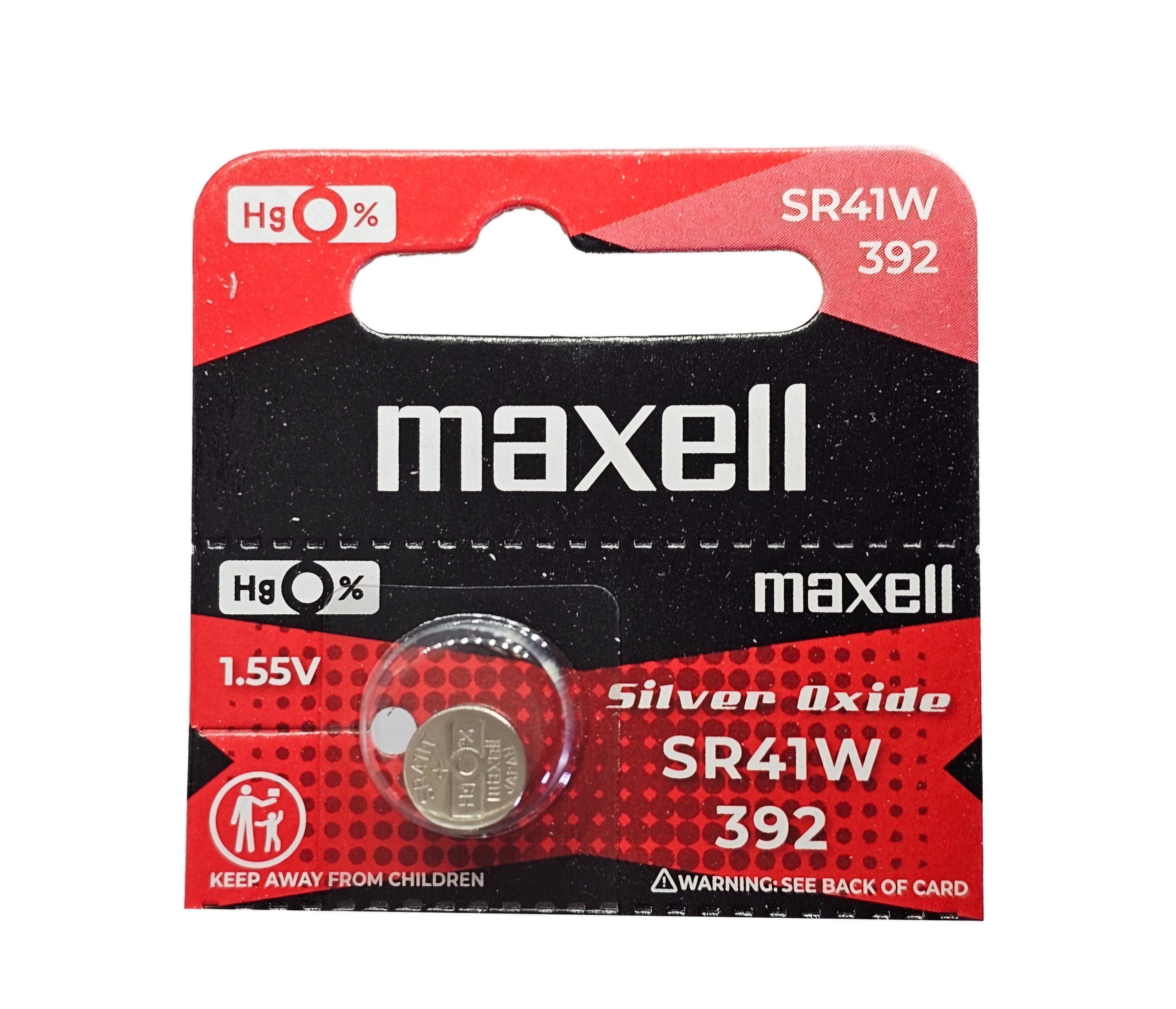 Maxell SR41W (392) silver oxide - 5 watch batteries (B5 x 1)