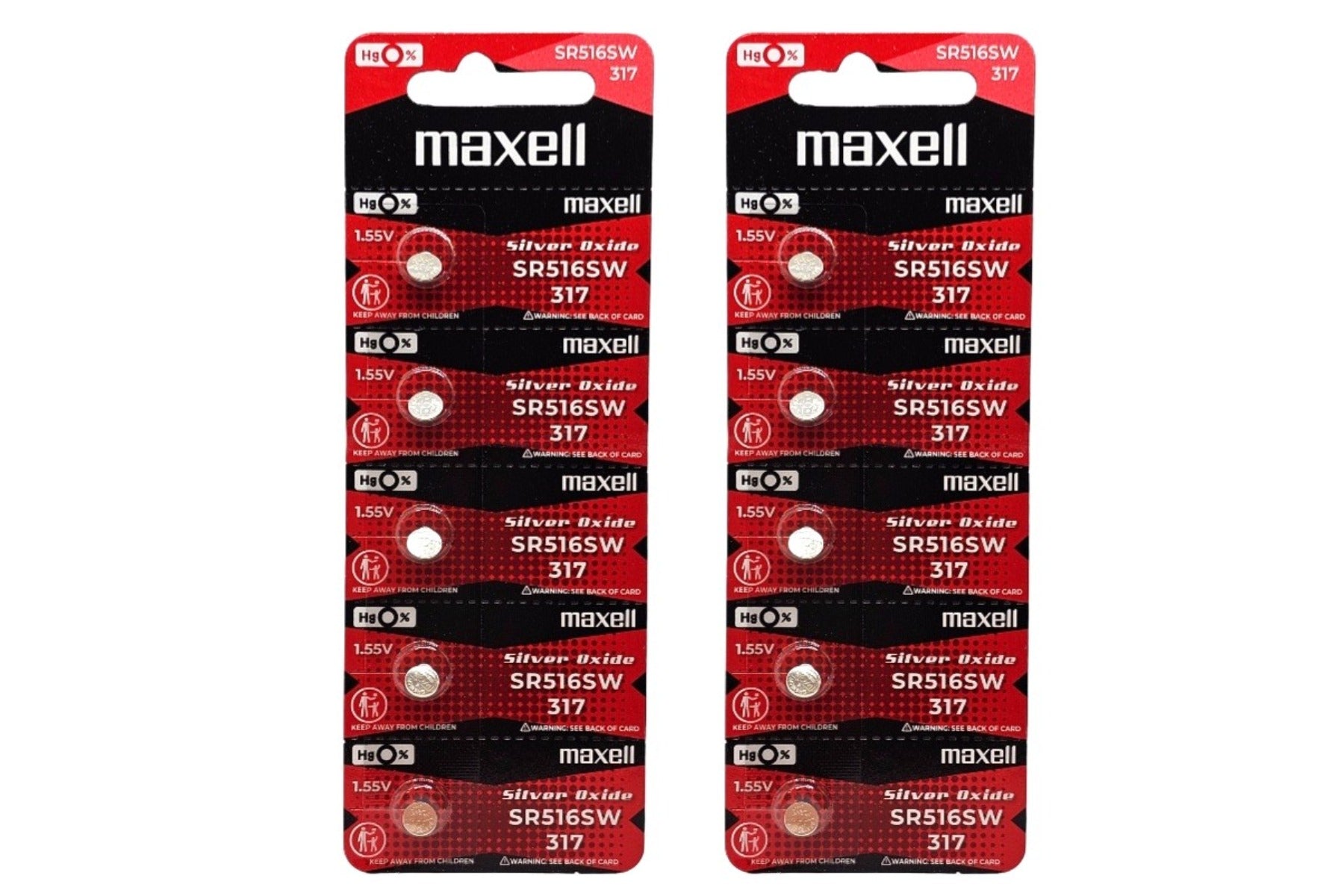 Maxell SR516SW (317) silver oxide watch battery
