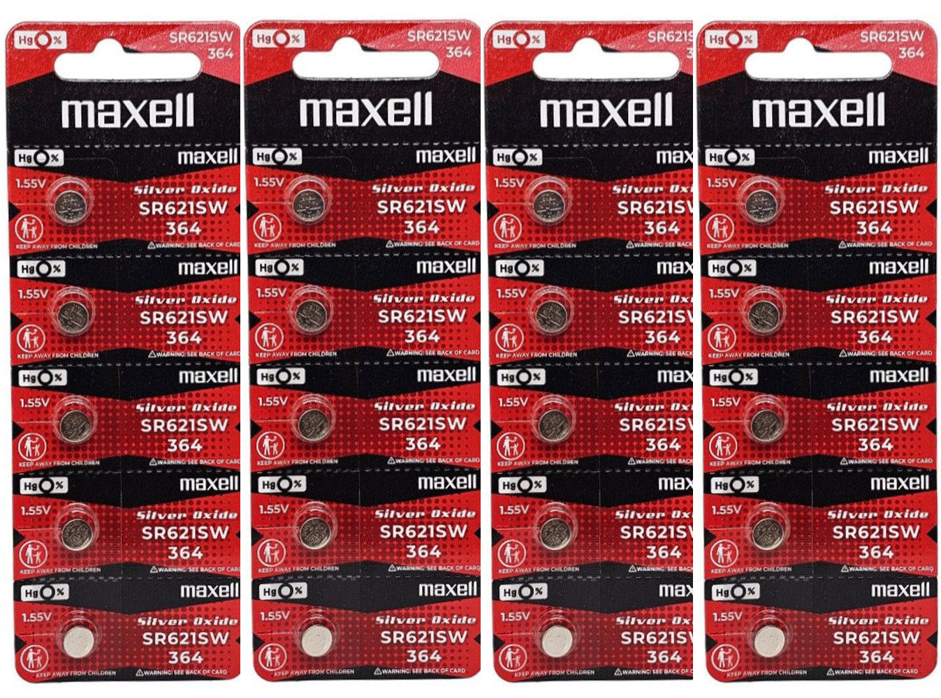 Maxell SR621SW (364) silver oxide watch battery