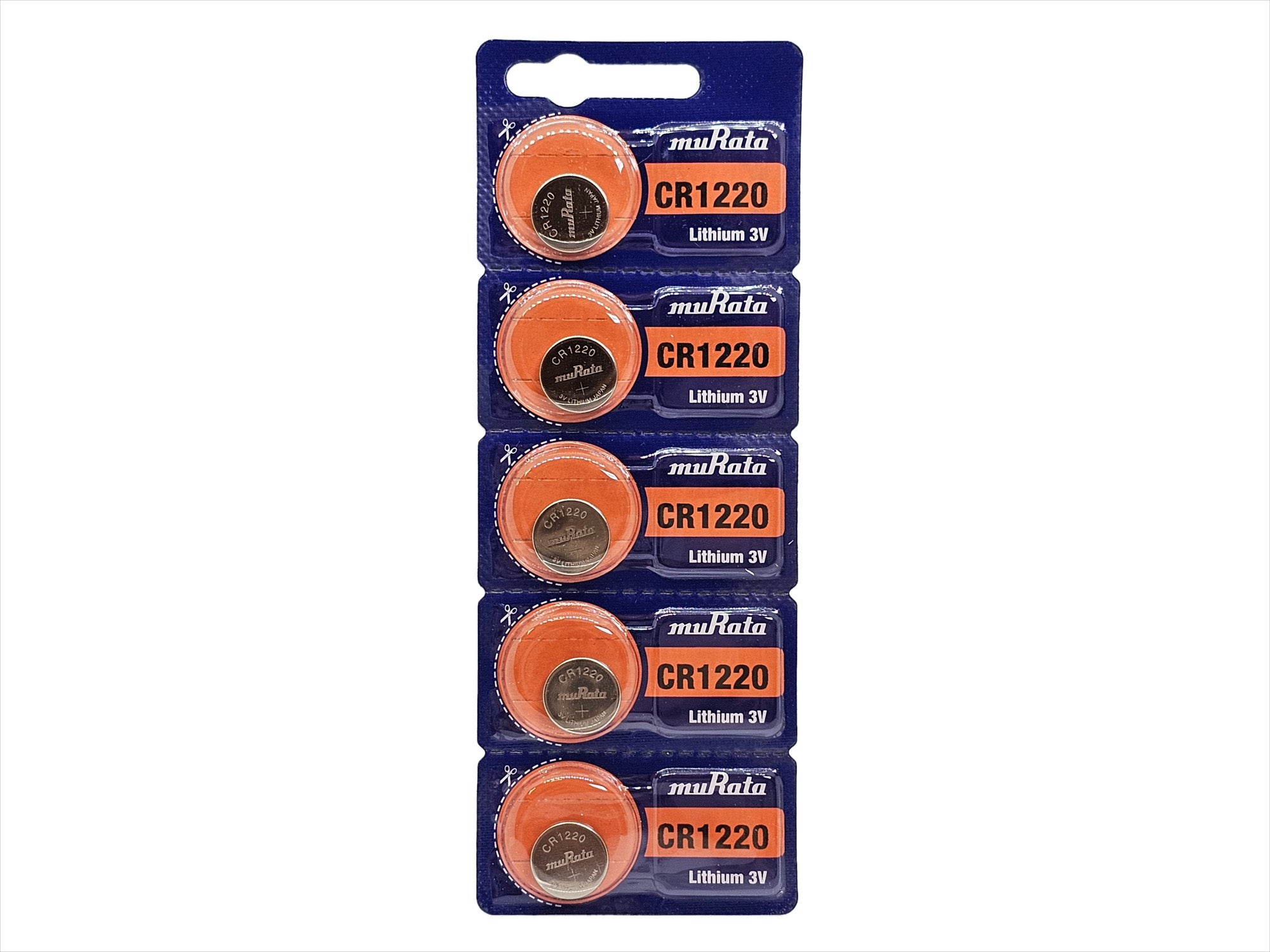 Murata CR1220 3V Lithium Coin Batteries - 5 Pack (B5 x 1)