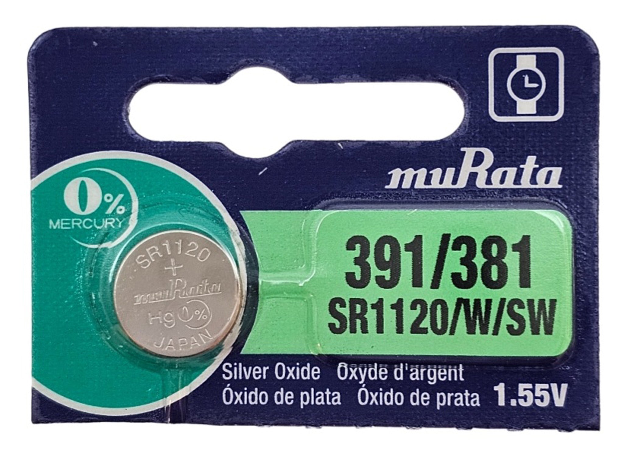 Murata SR1120W / SR1120SW (391 / 381) batteries - 1 Pack (Exp: Sep 2026)