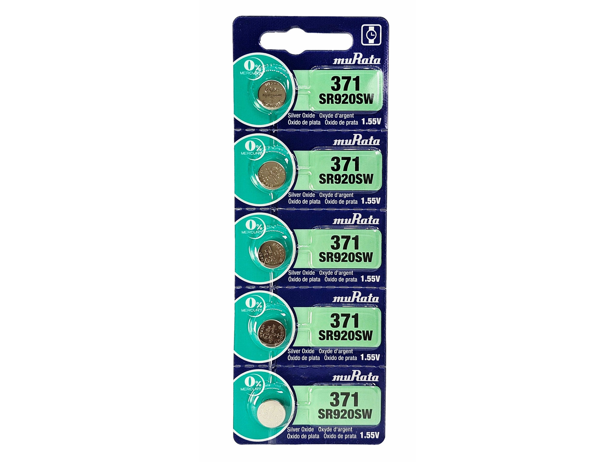 Murata SR920SW (371) Silver Oxide watch battery - 5 Pack (B5 x 1)