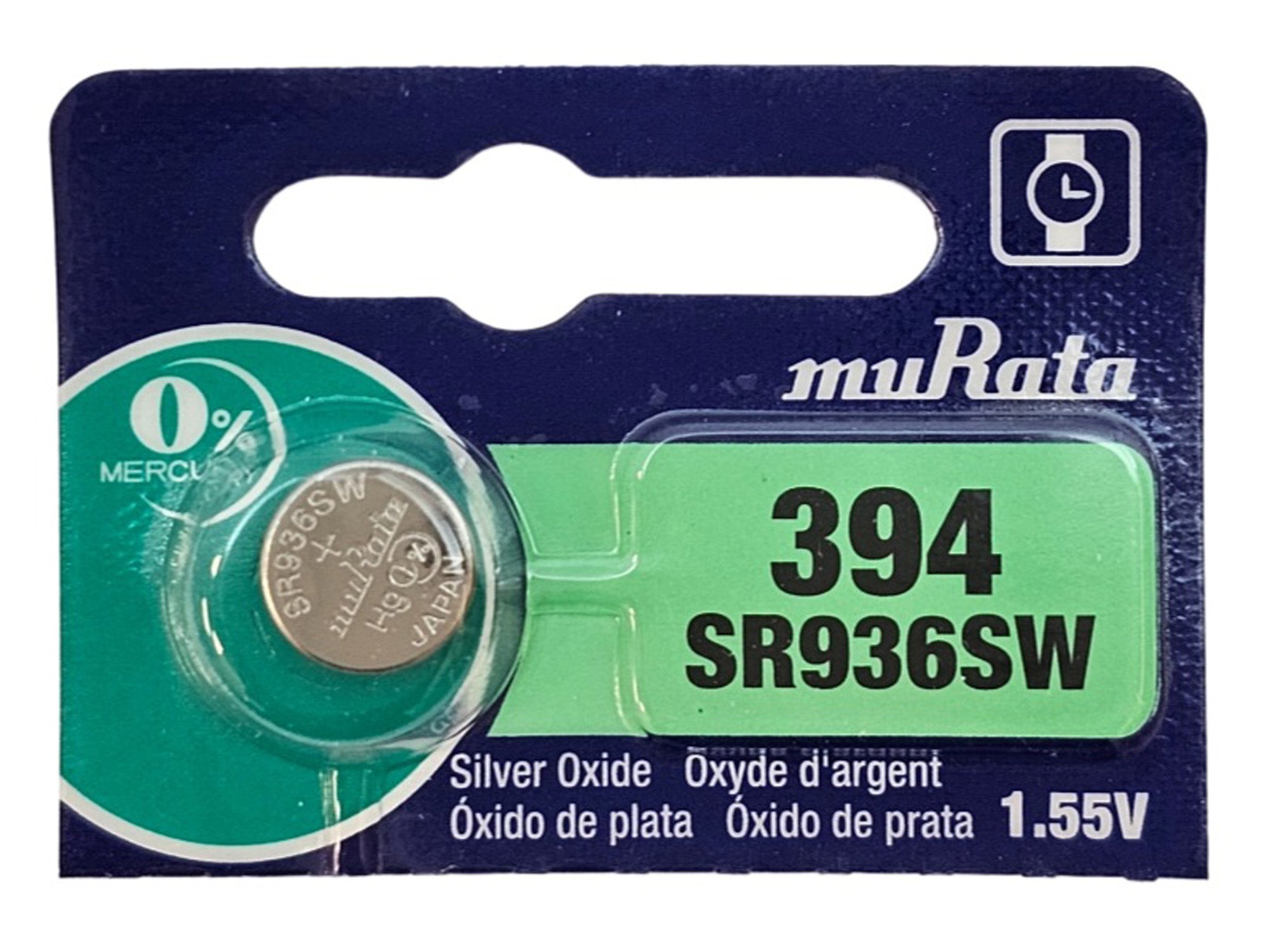 Murata SR936SW (394) watch battery - 1 Pack (Expiry: Sep 2026)