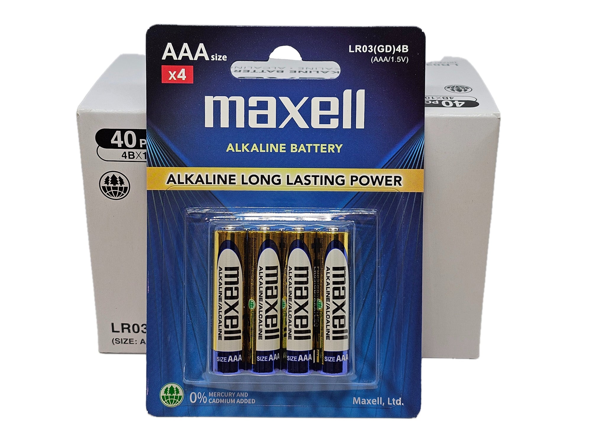 Maxell AAA (LR03) GD Alkaline Batteries - 40 Pack (AAA4 x 10)