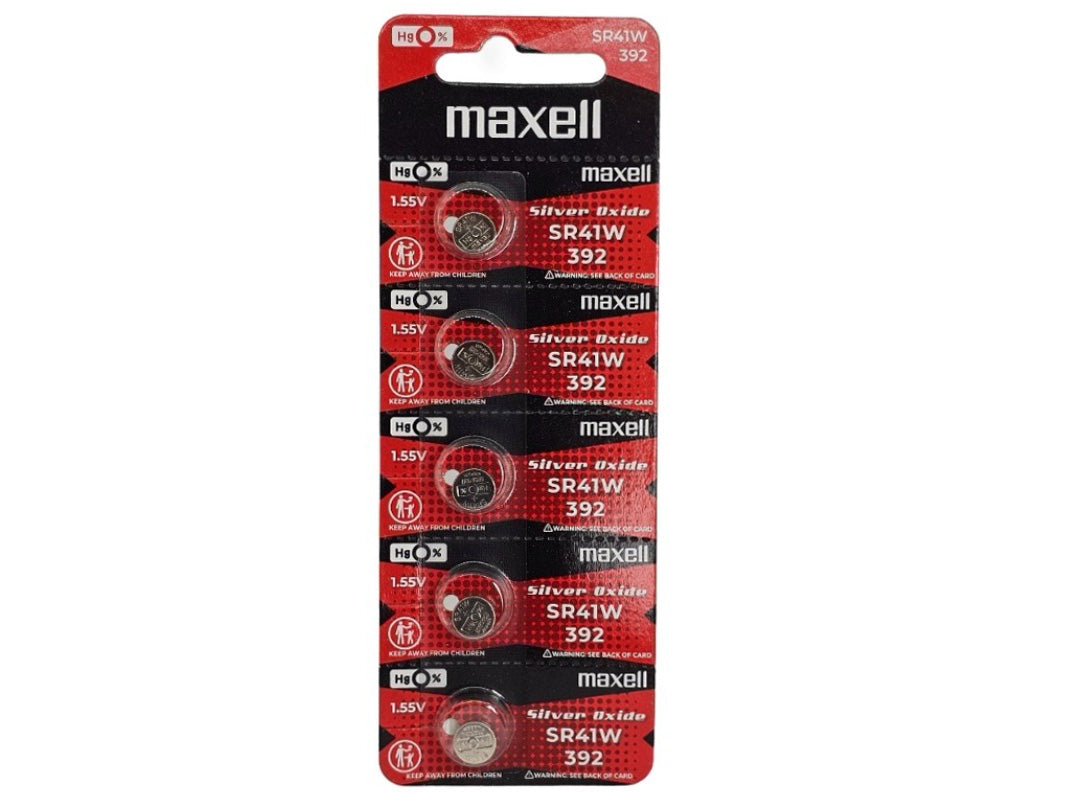 Maxell SR41W (392) silver oxide watch battery