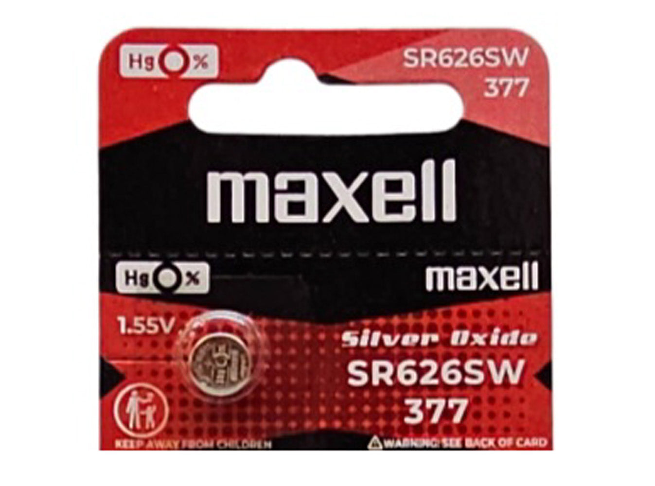 Maxell SR626SW (377) Silver Oxide watch batteries - 10 Pack (B5 x 2)