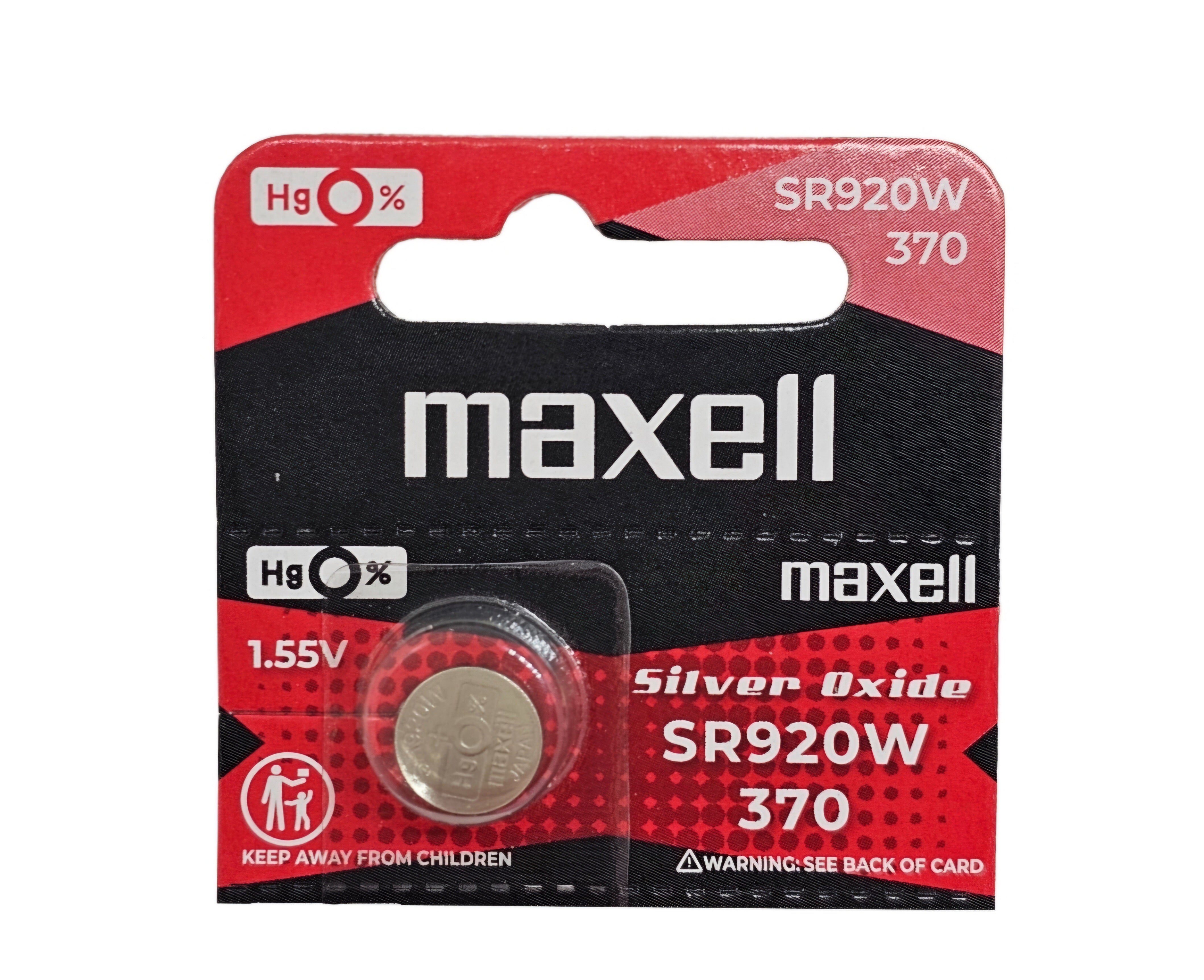 Maxell SR920W (370) silver oxide watch battery