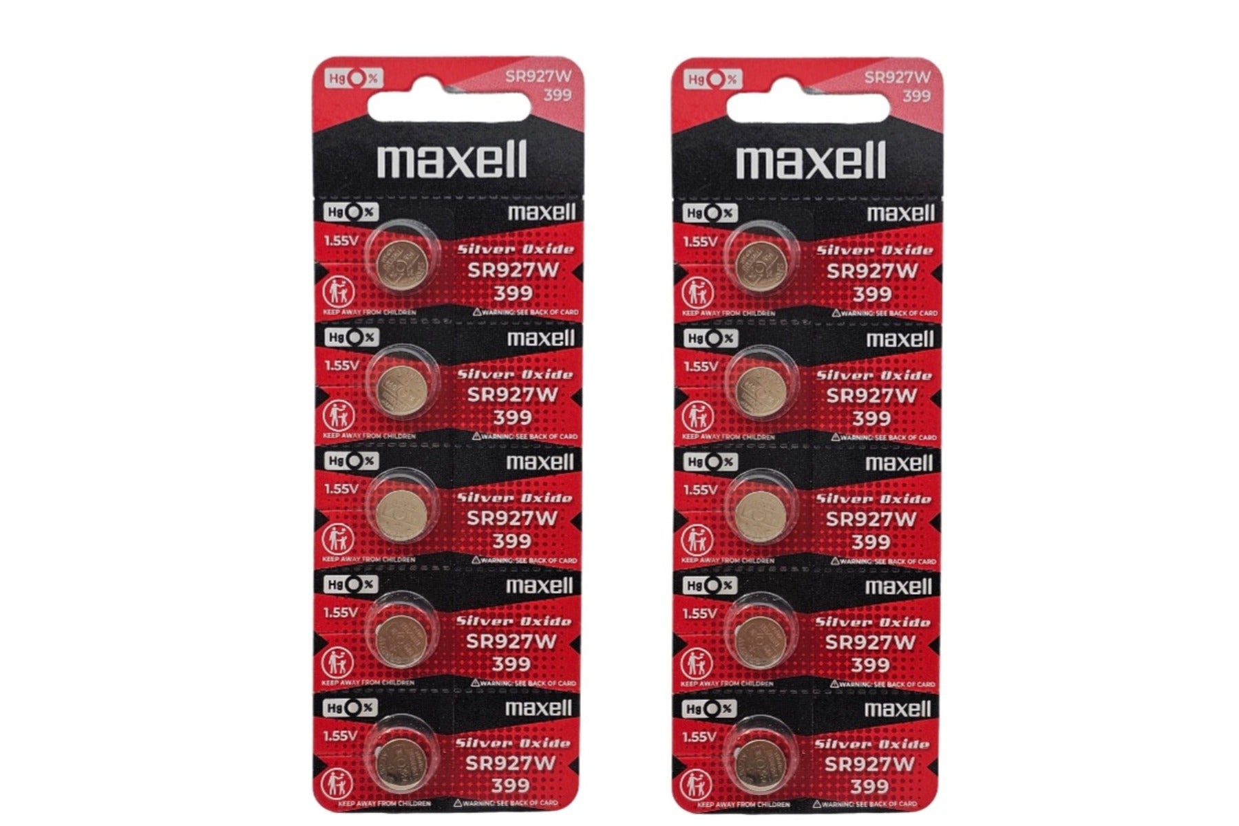 Maxell SR927W (399) silver oxide high drain watch battery