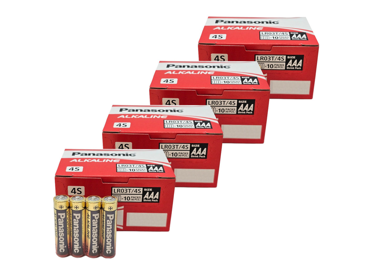 Panasonic AAA LR03 Alkaline Batteries - 160 Pack (4 boxes), Bulk