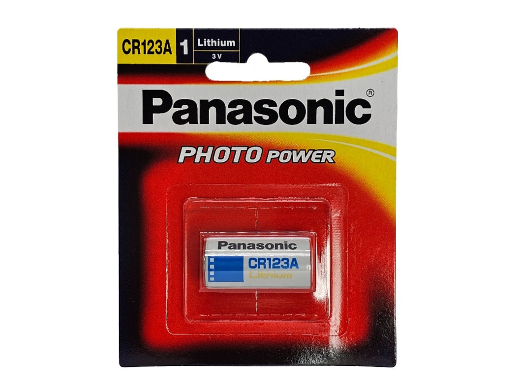 Panasonic CR123A (CR123) 3V Lithium Camera Photo Battery - 1 Pack