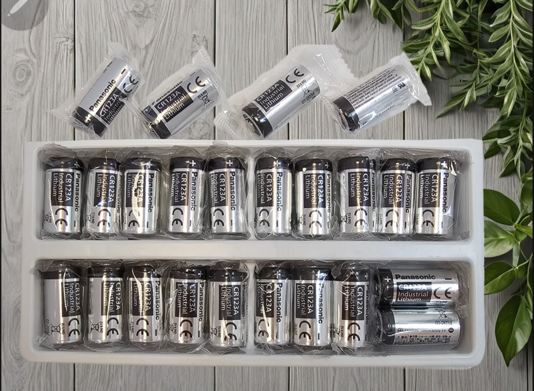 Panasonic CR123A (CR123) Industrial 3V Lithium Camera Battery - 24 Pack
