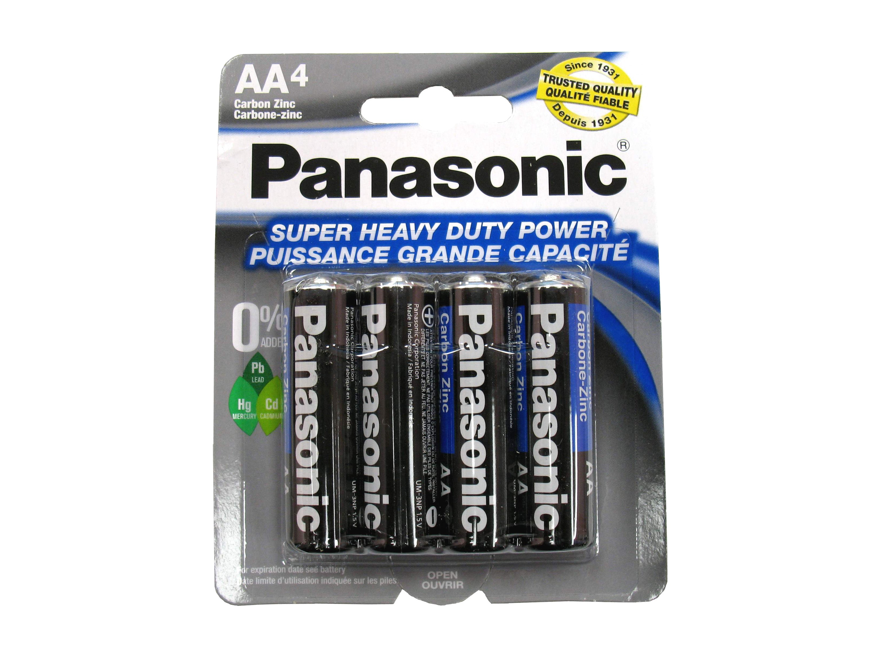 Panasonic AA (R6) SHD Carbon Zinc Batteries - 48 Pack (AA4 x 12)