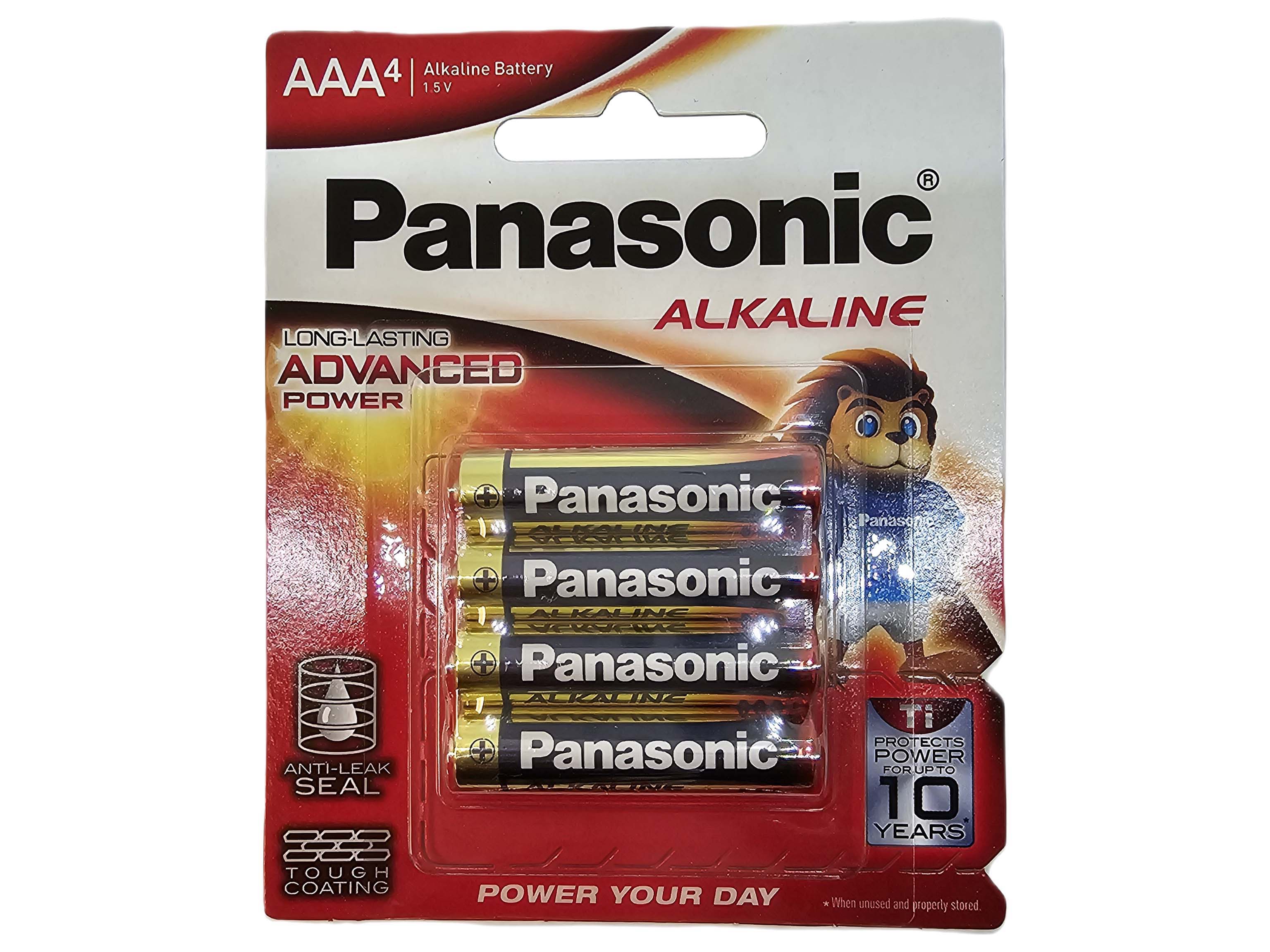 Panasonic AAA (LR03) Alkaline Advanced Power Batteries - Pack of 4