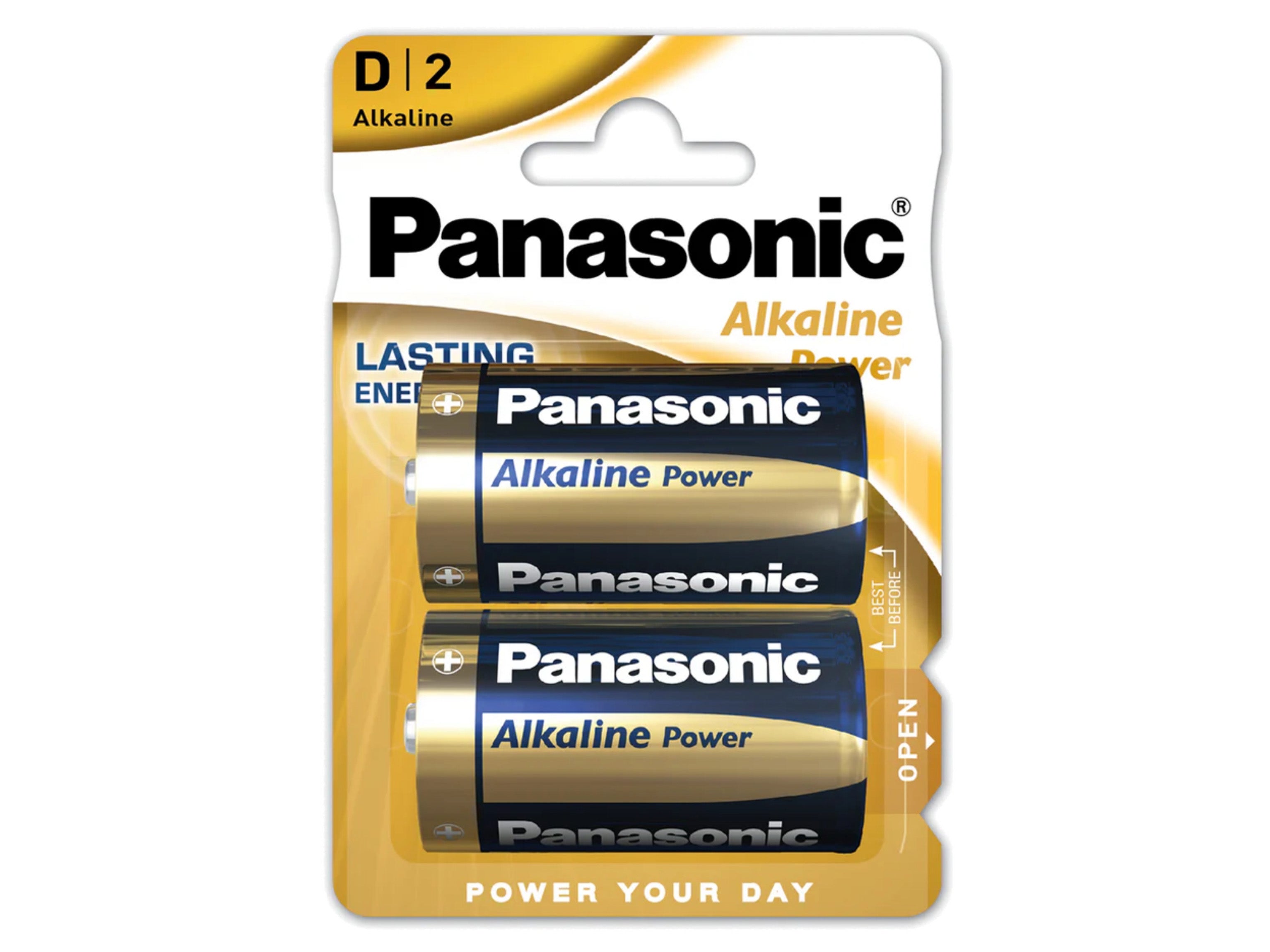Panasonic D size (LR20) Alkaline Power Batteries - Pack of 2