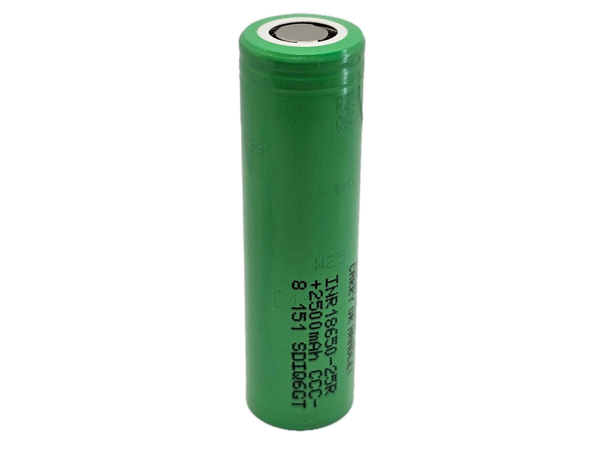 Samsung INR18650-25R 2500mAh 3.6V 20A 18650 Rechargeable Lithium-Ion Battery (Commercial Use ONLY)