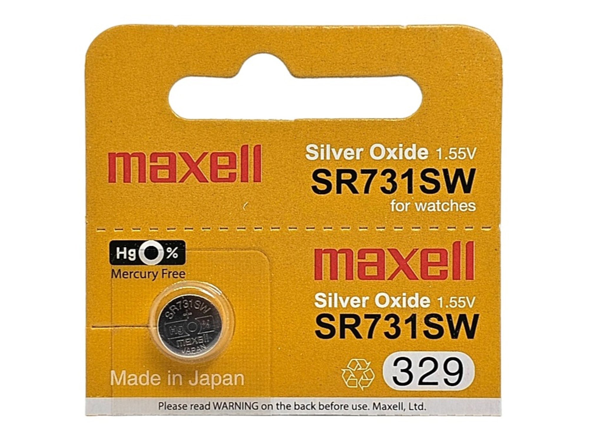 SR731SW (329) Silver Oxide Watch Battery