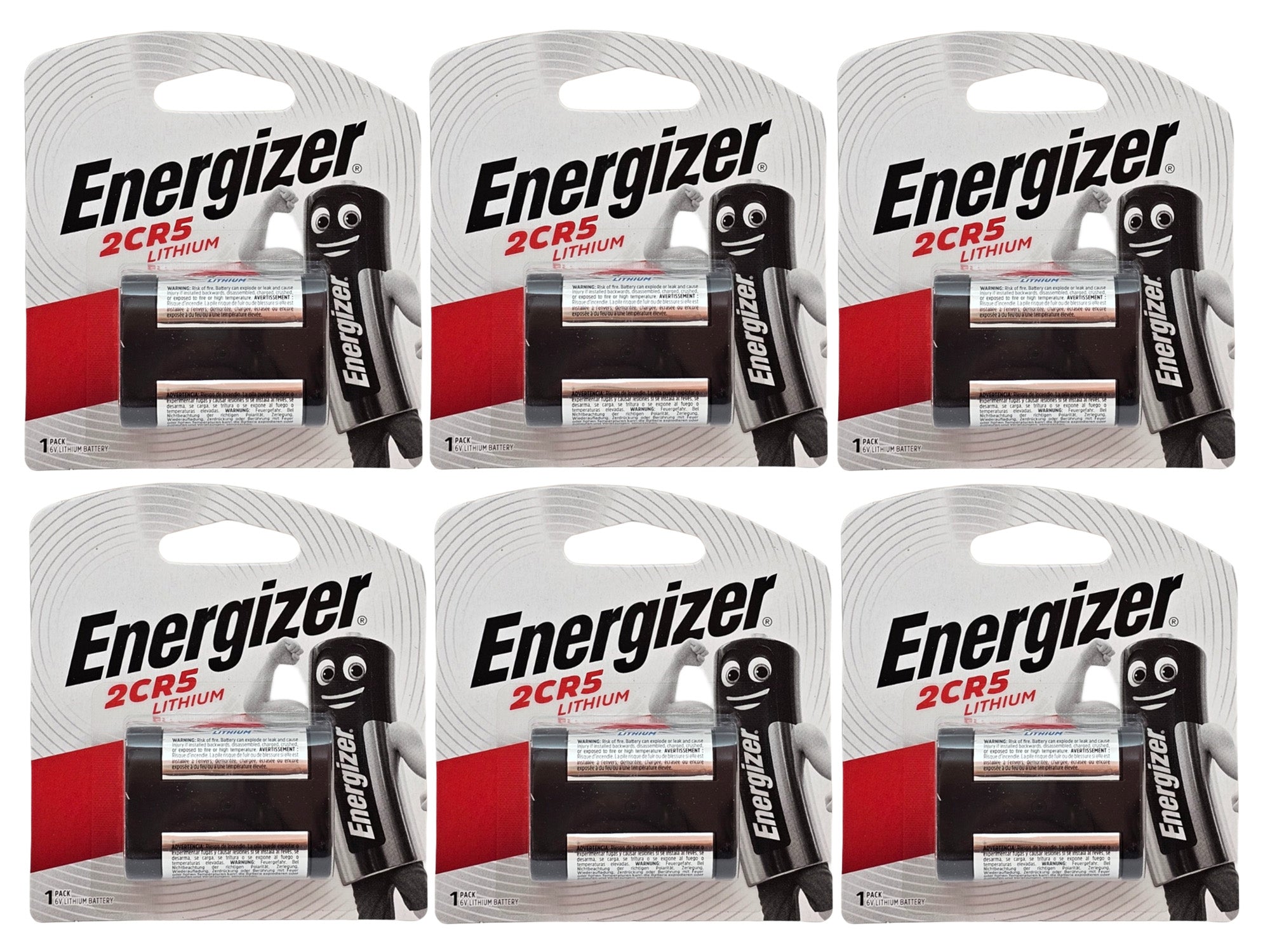 Energizer 2CR5 6V Lithium Photo Battery - 6 Pack