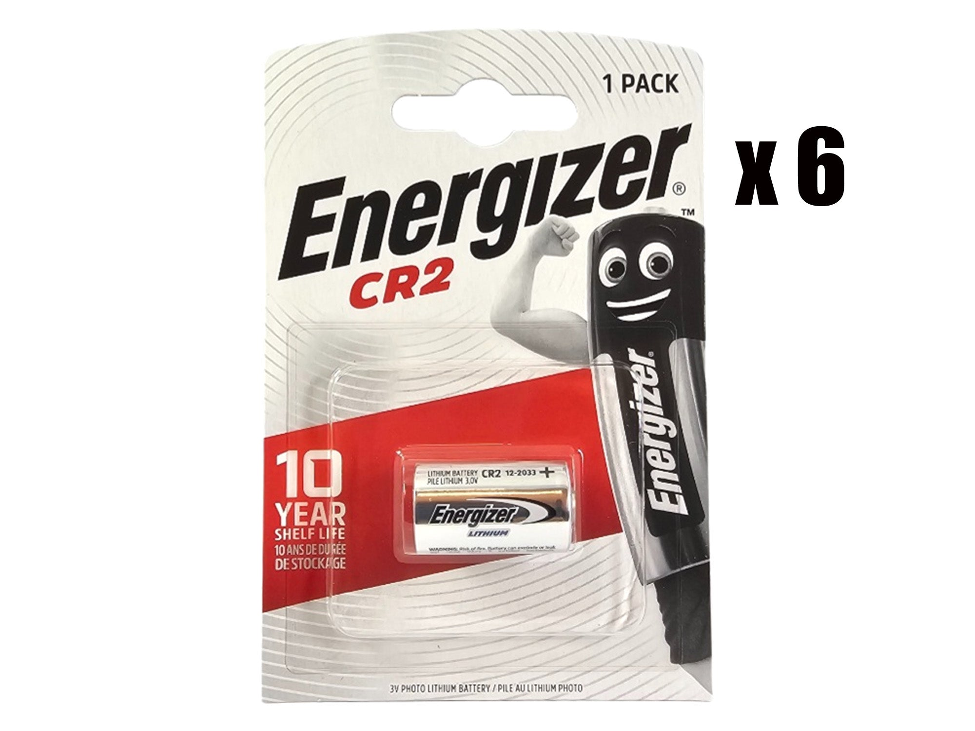Energizer CR2 3V Lithium Photo Batteries - 6 Pack (B1 x 6)