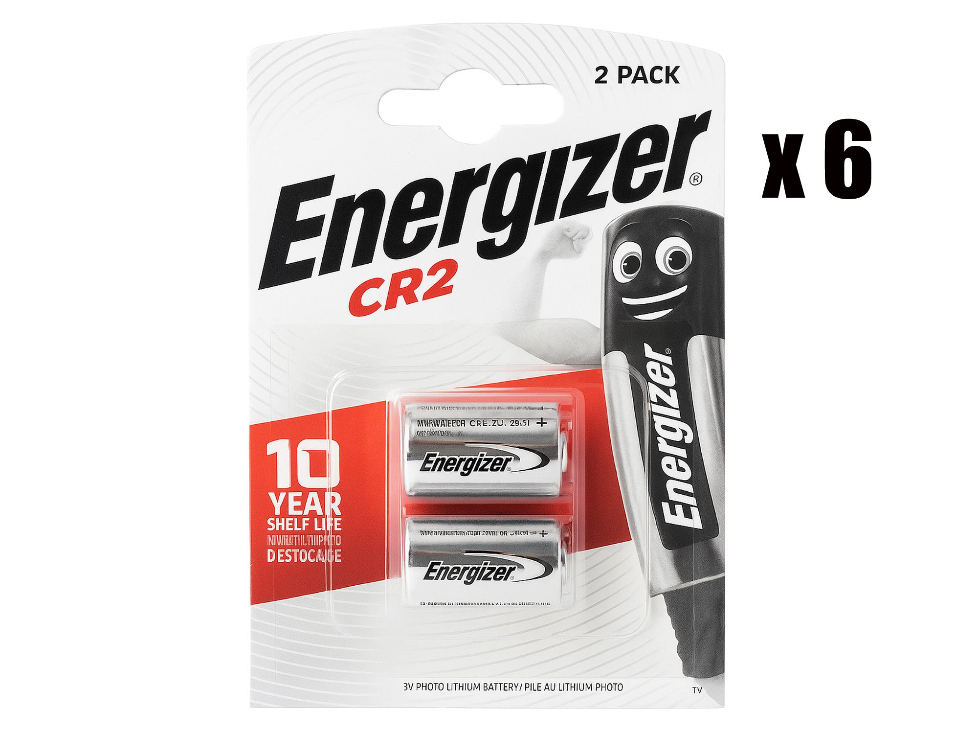 Energizer CR2 3V Lithium Photo Batteries - 12 Pack (B2 x 6)
