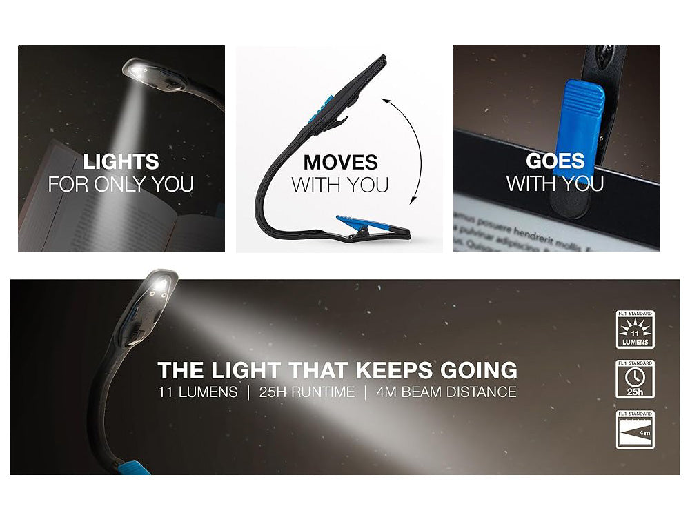 Energizer LED Book Light 11 Lumens - 25 Hour Runtime