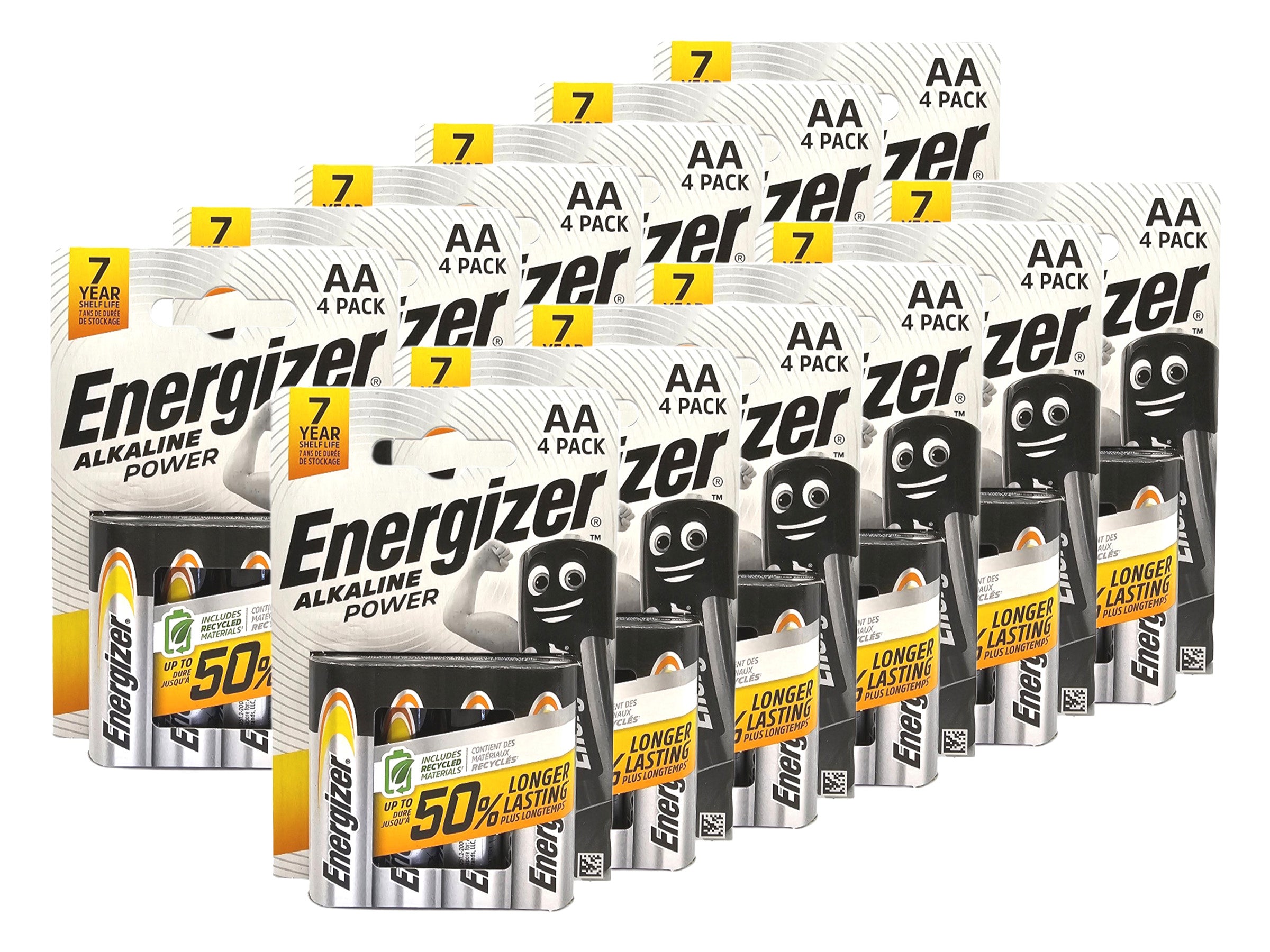Energizer AA (LR6) Alkaline Power Batteries - 48 Pack (AA4 x 12)
