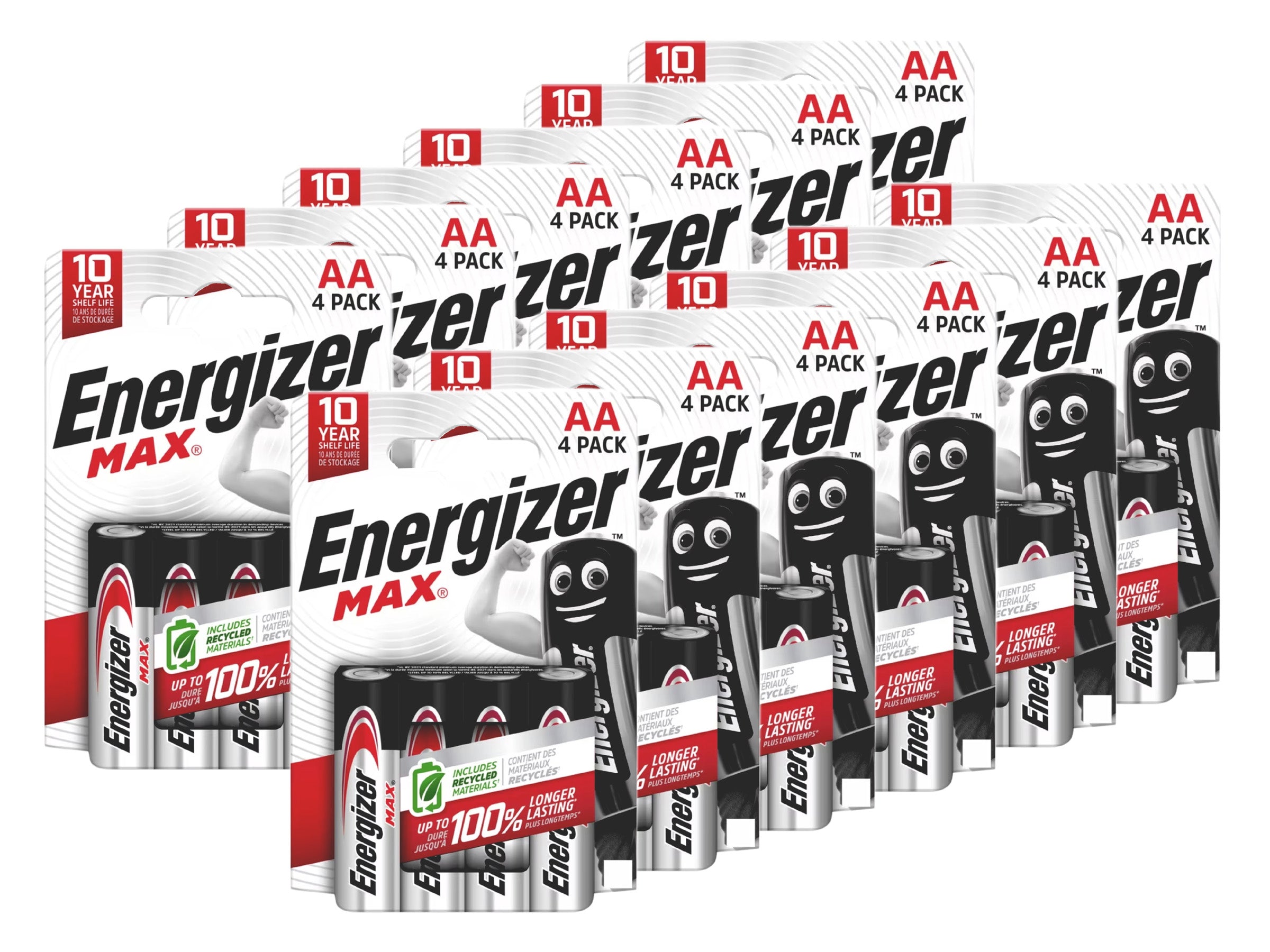 Energizer AA (LR6) Max Alkaline Batteries - 48 Pack (AA4 x 12)