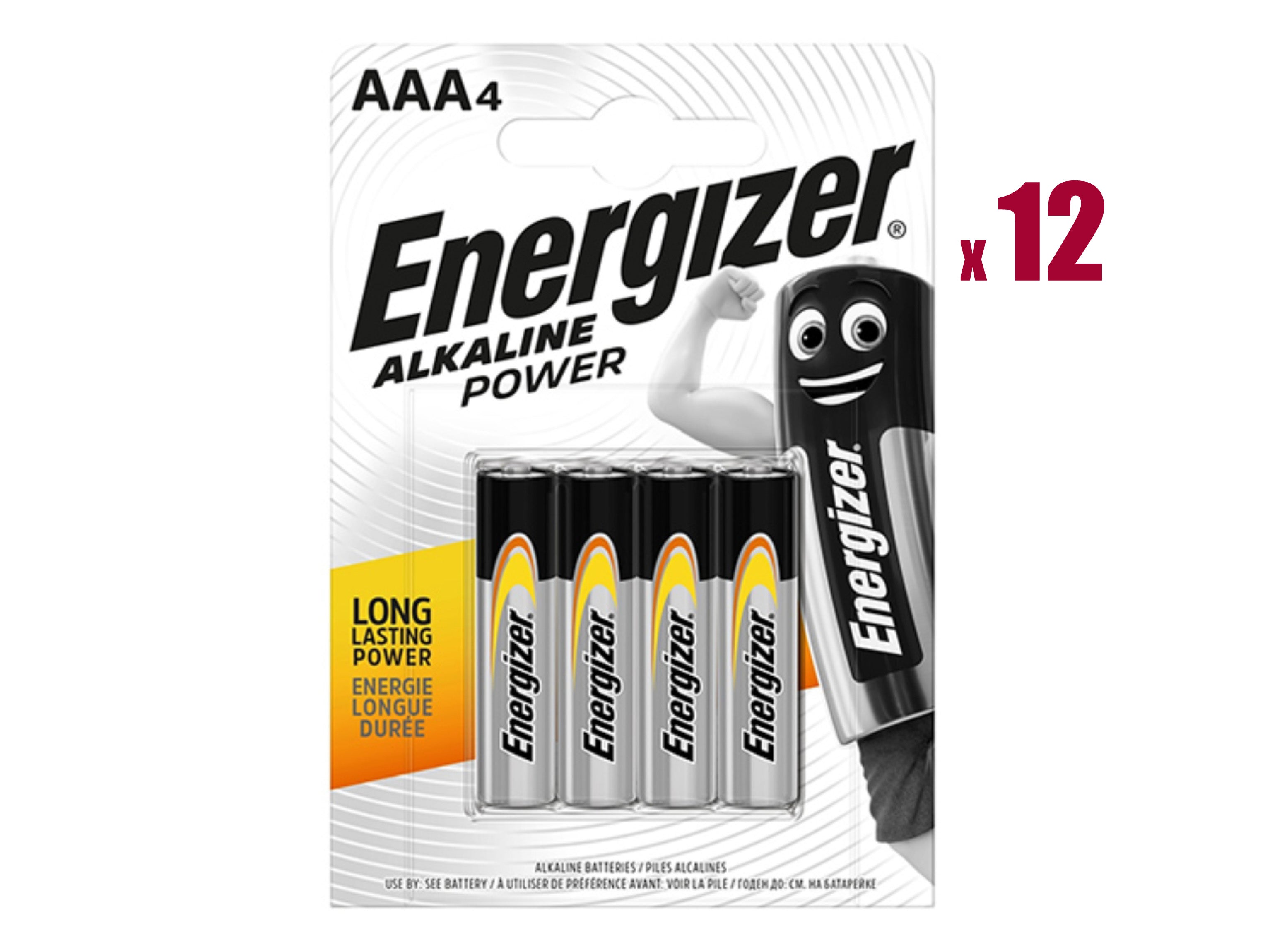 Energizer AAA Alkaline Power Batteries - 48 Pack (AAA4 x 12)