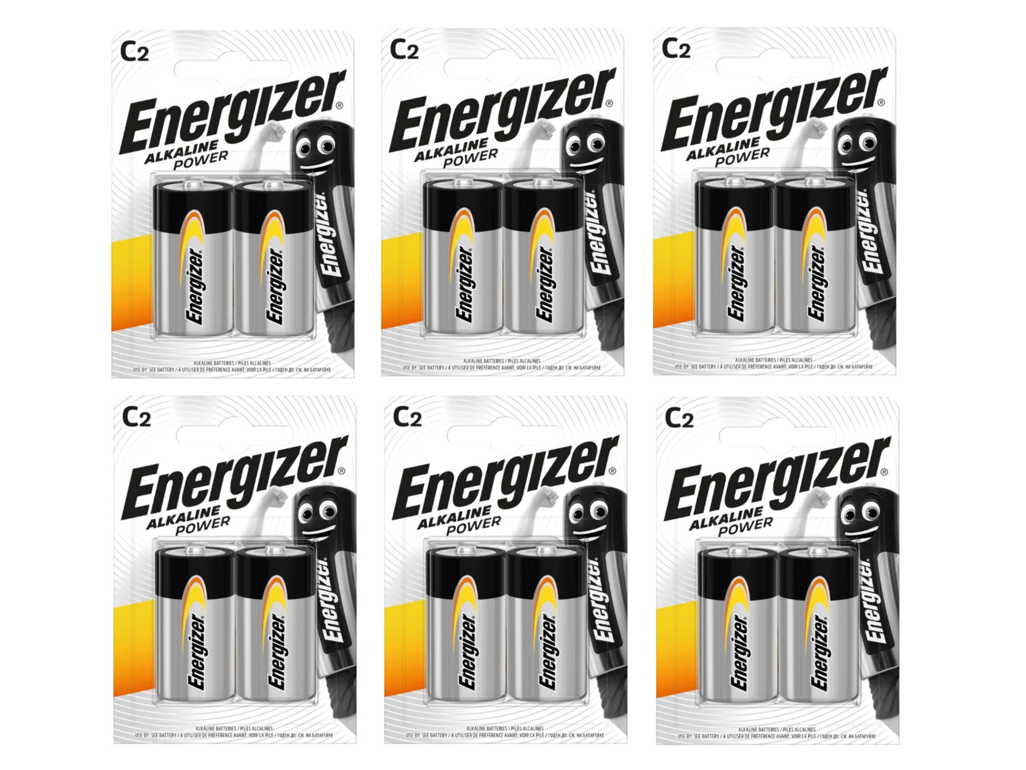 Energizer C size (LR14) Alkaline Power Batteries - 12 Pack (C2 x 6)