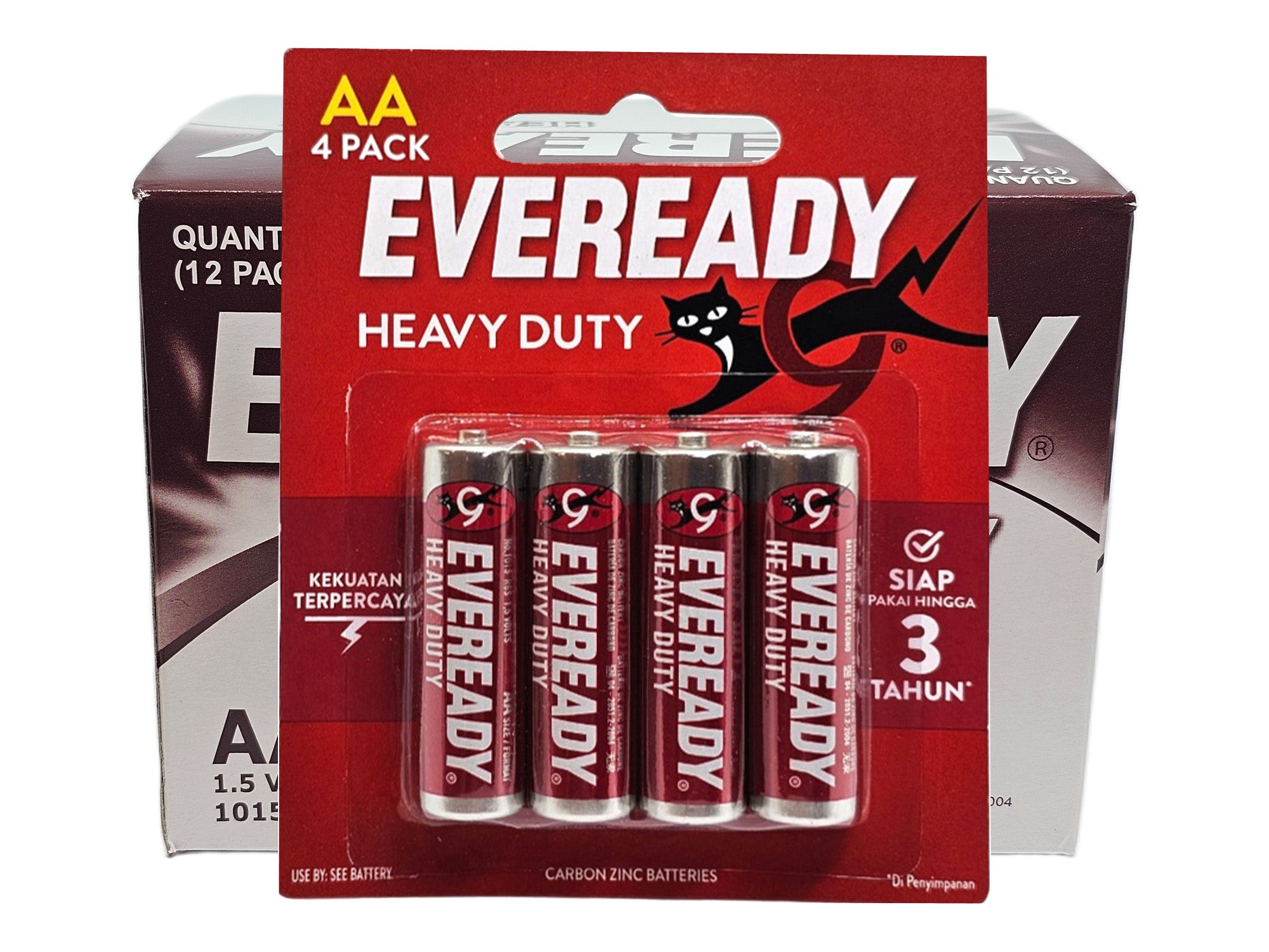 Eveready AA Heavy Duty Batteries - 48 Pack (1015BP4 x 12)