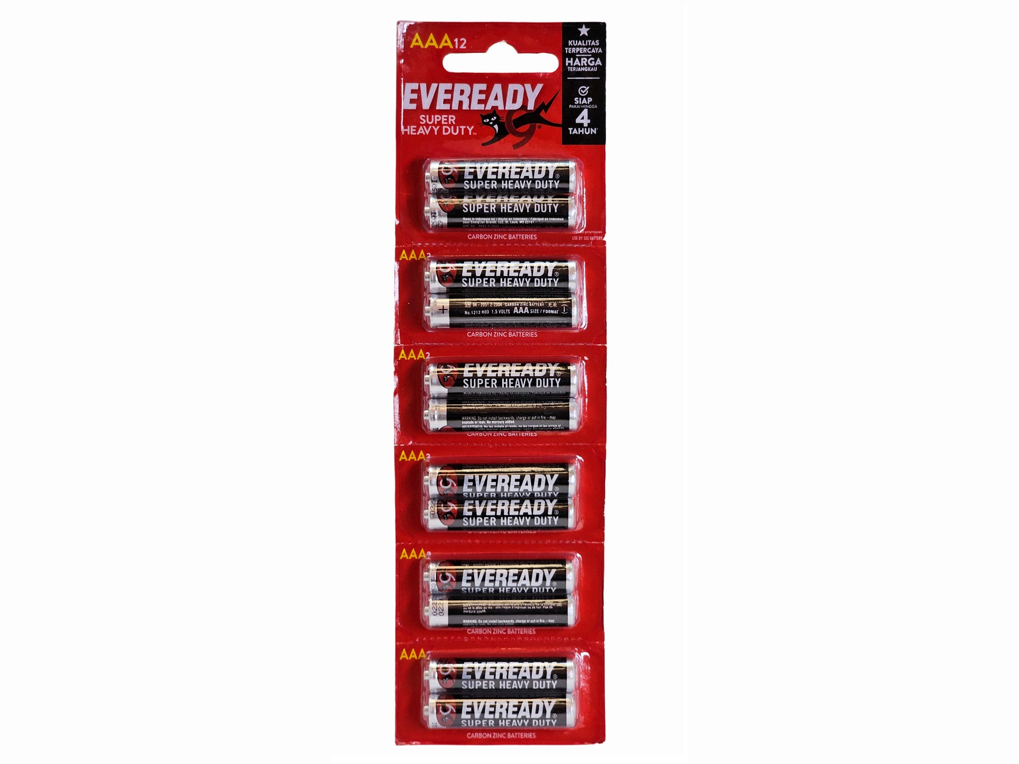 Eveready AAA Super Heavy Duty Batteries - 12 Pack (212BP2x6)