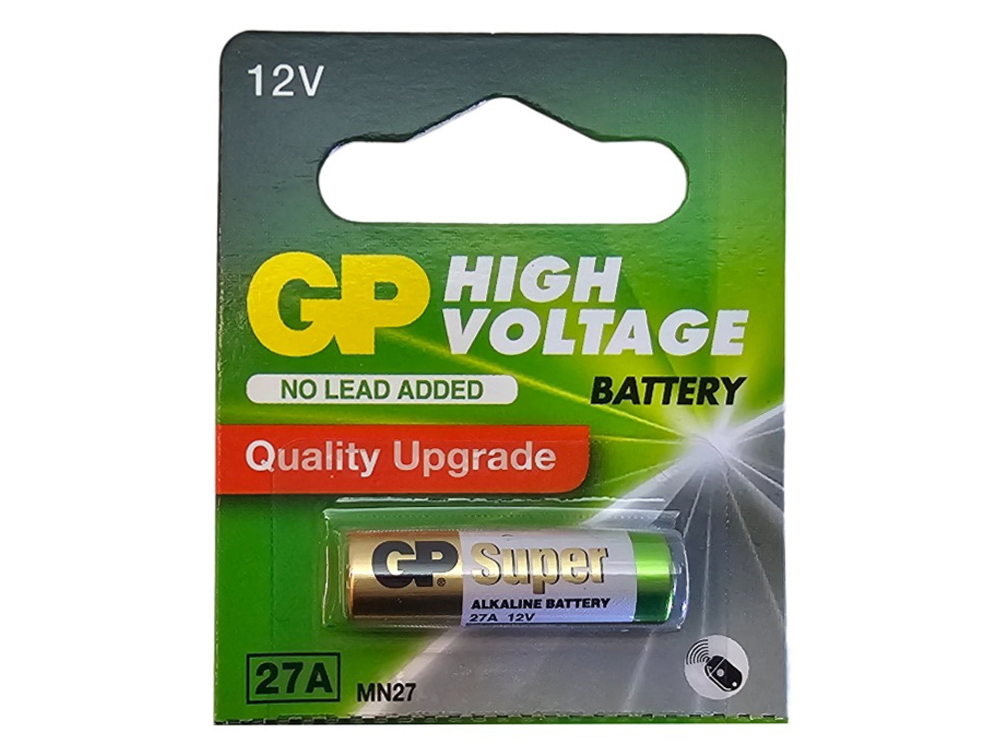 GP 27A (A27, MN27, LR27A) 12V High Voltage Alkaline Batteries - 10 Pack (B5 x 2)
