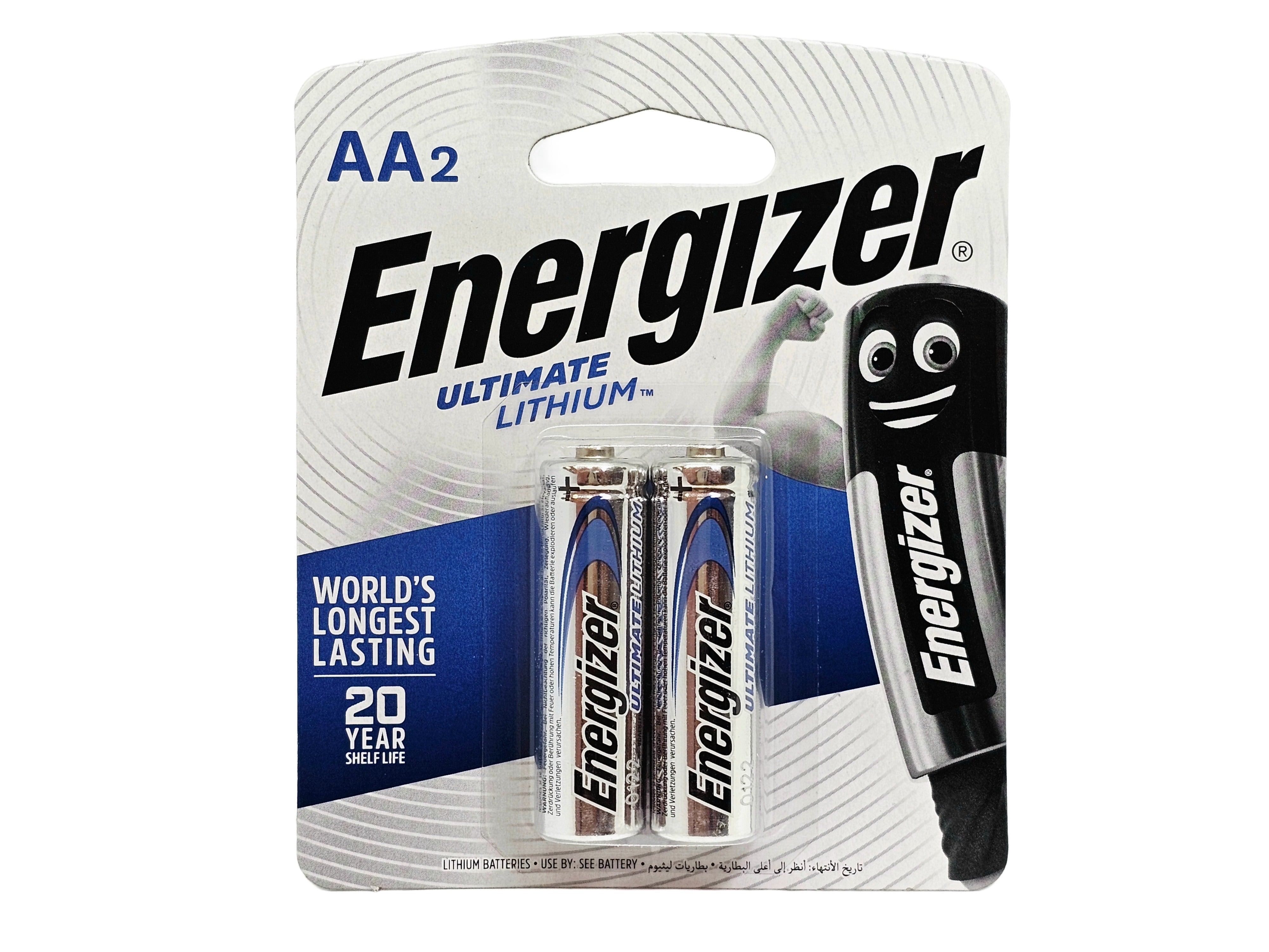 Energizer AA Ultimate Lithium Batteries - 2 Pack (L91BP2)