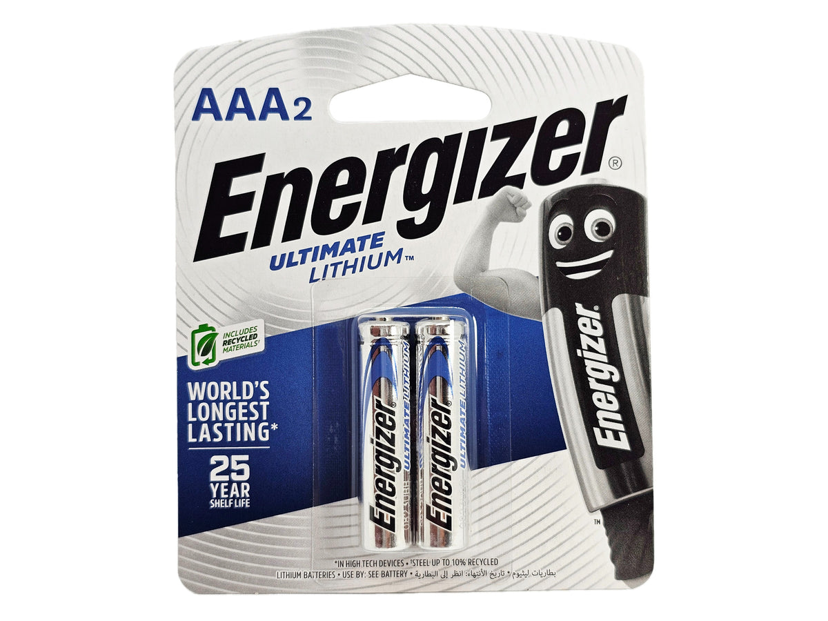 Energizer AAA L92 Ultimate Lithium Batteries (Pack of 2)