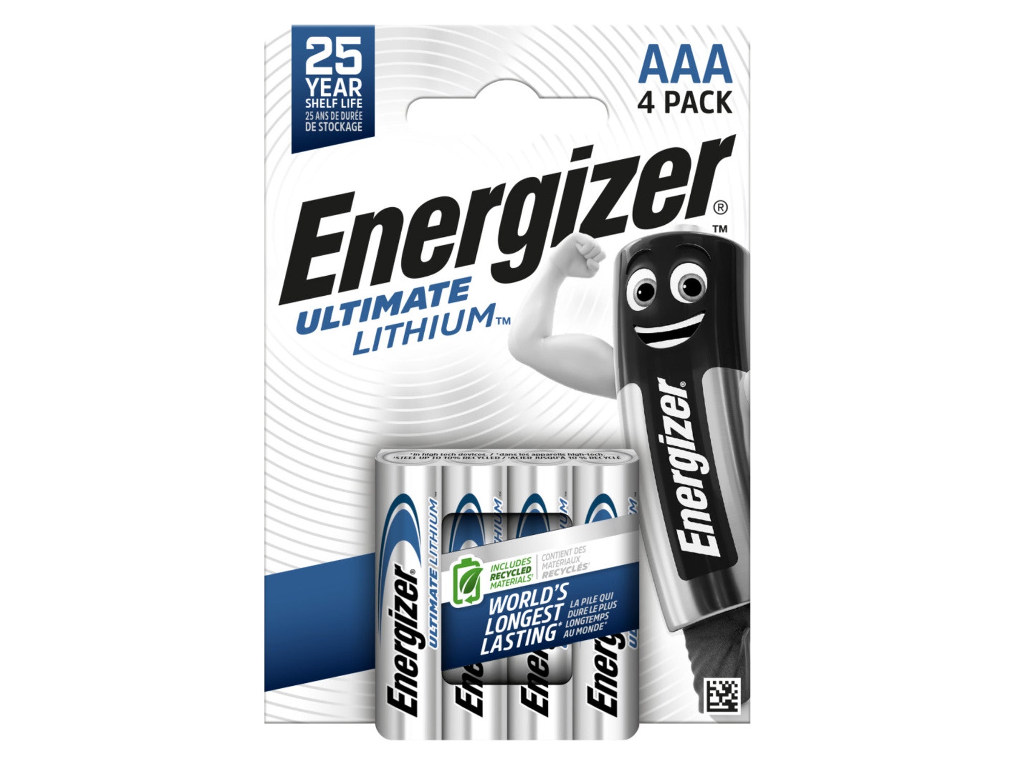 Energizer AAA Ultimate Lithium Batteries - 4 Pack (L92BP4)