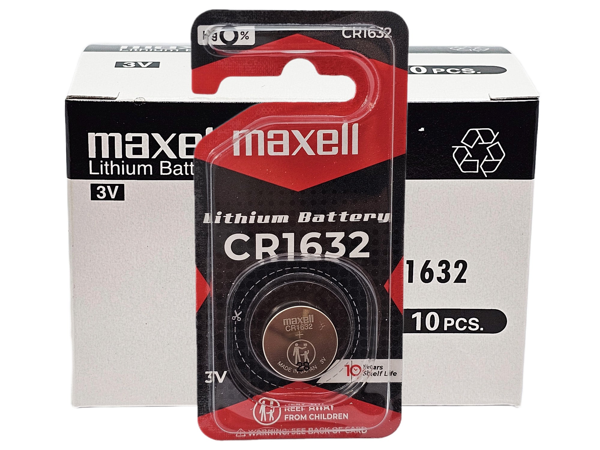 Maxell CR1632 3V Lithium Coin Battery - 10 Pack