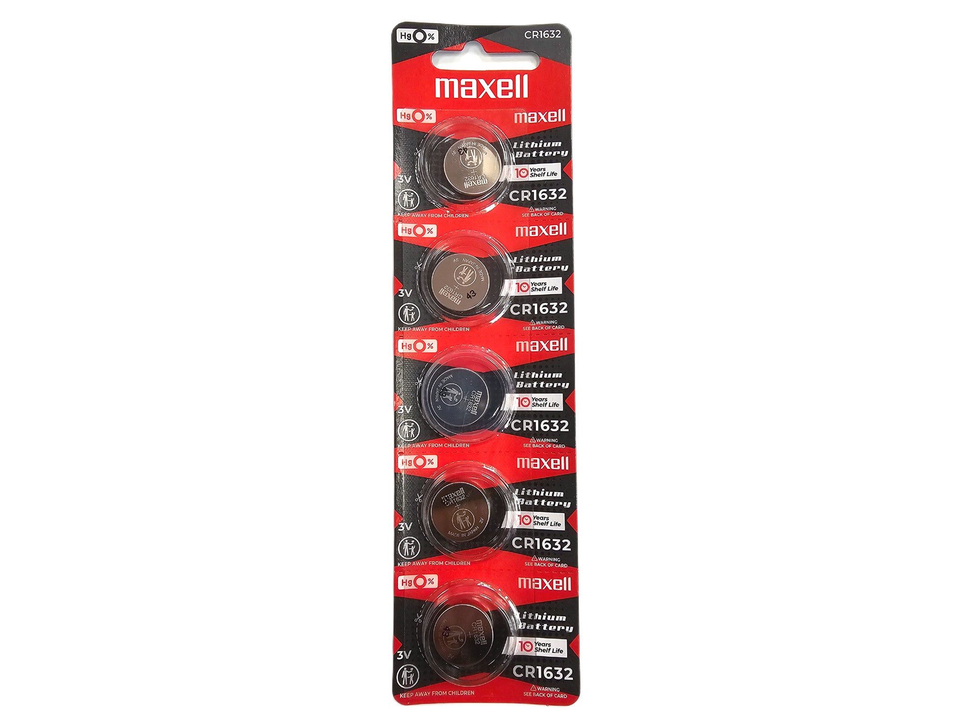 Maxell CR1632 3V Lithium Coin Battery - 5 Pack (B5 x 1)