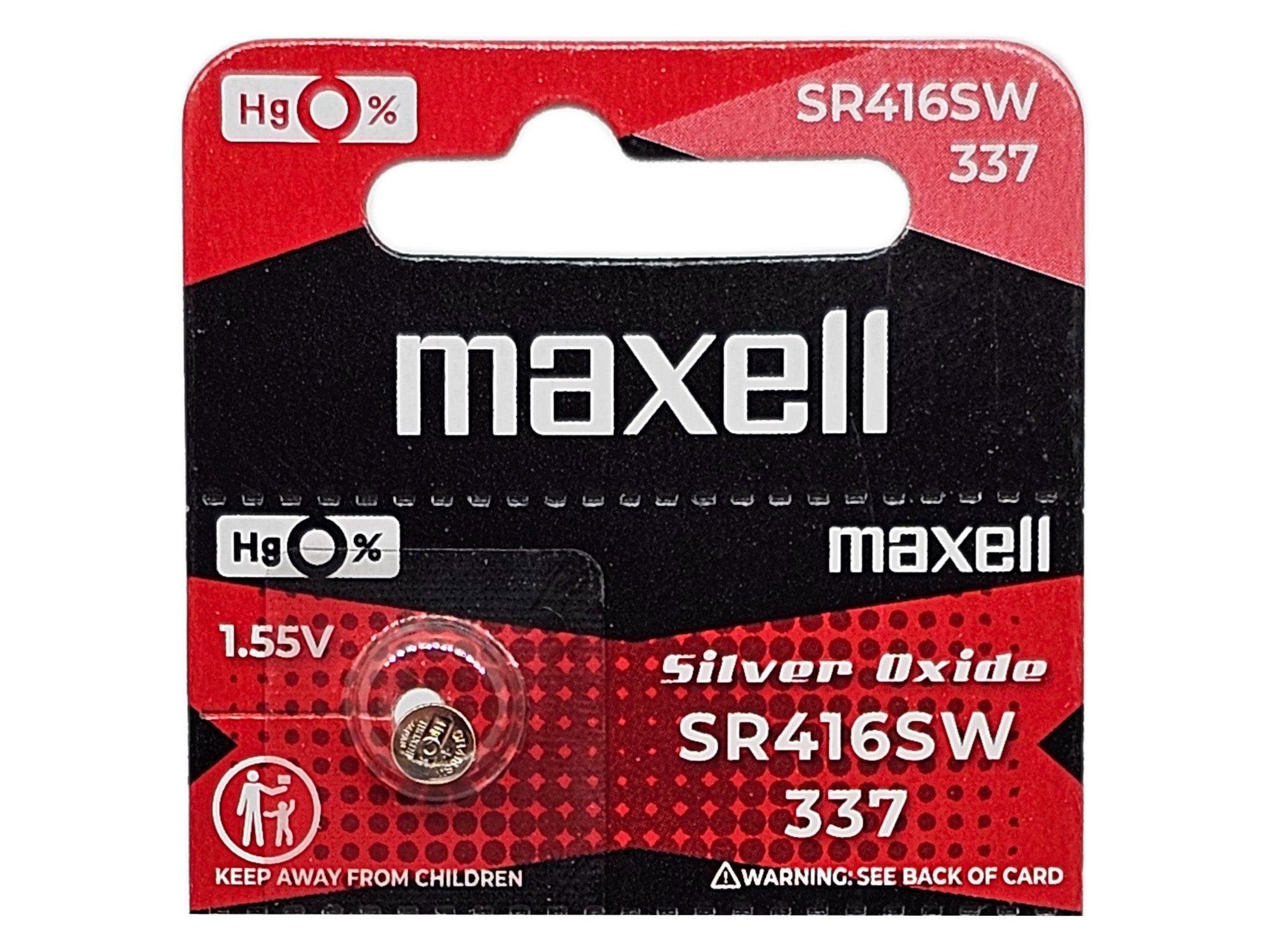 Maxell SR416SW (337) Silver Oxide - 1 watch battery